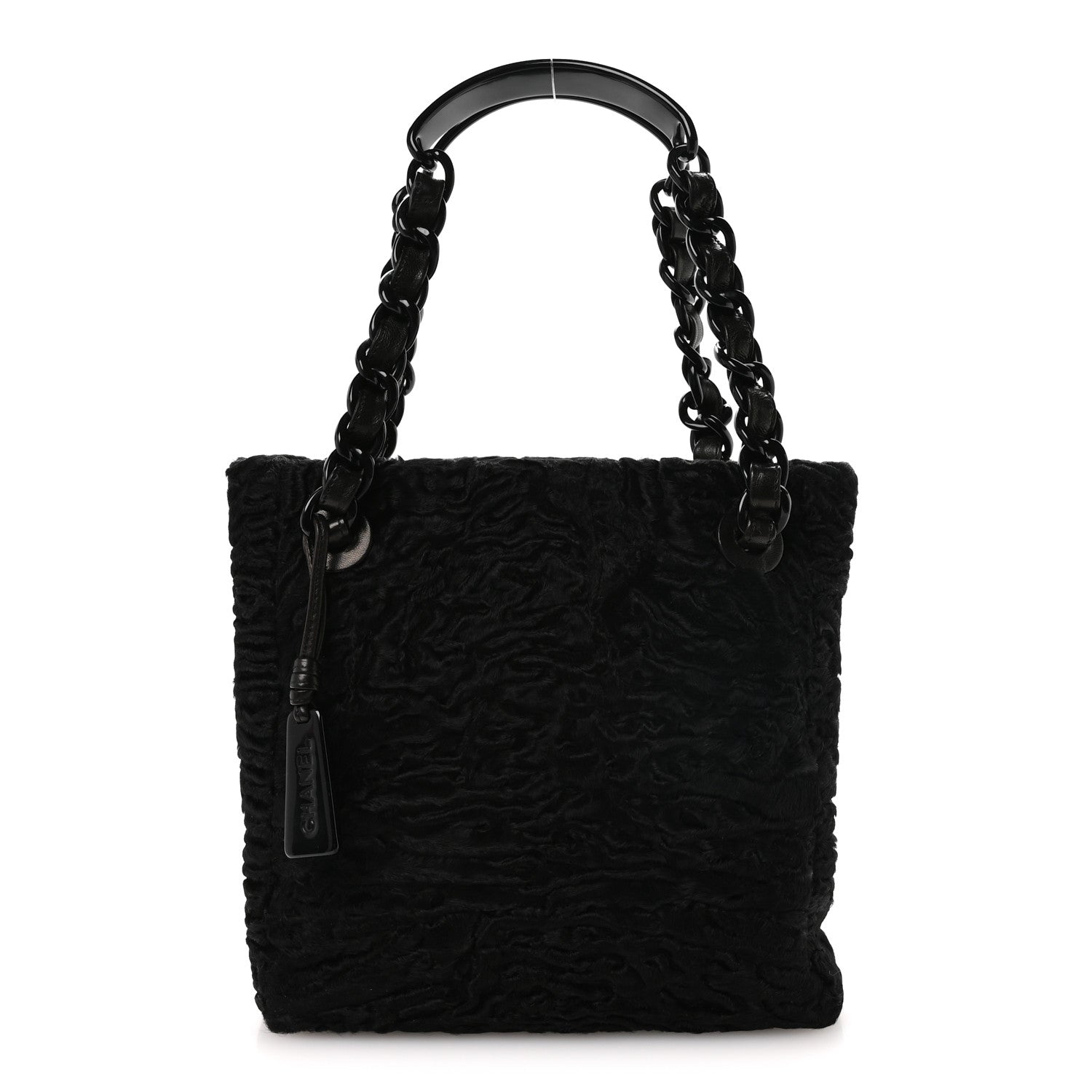 Chanel Persian Lamb Fur Tote Black