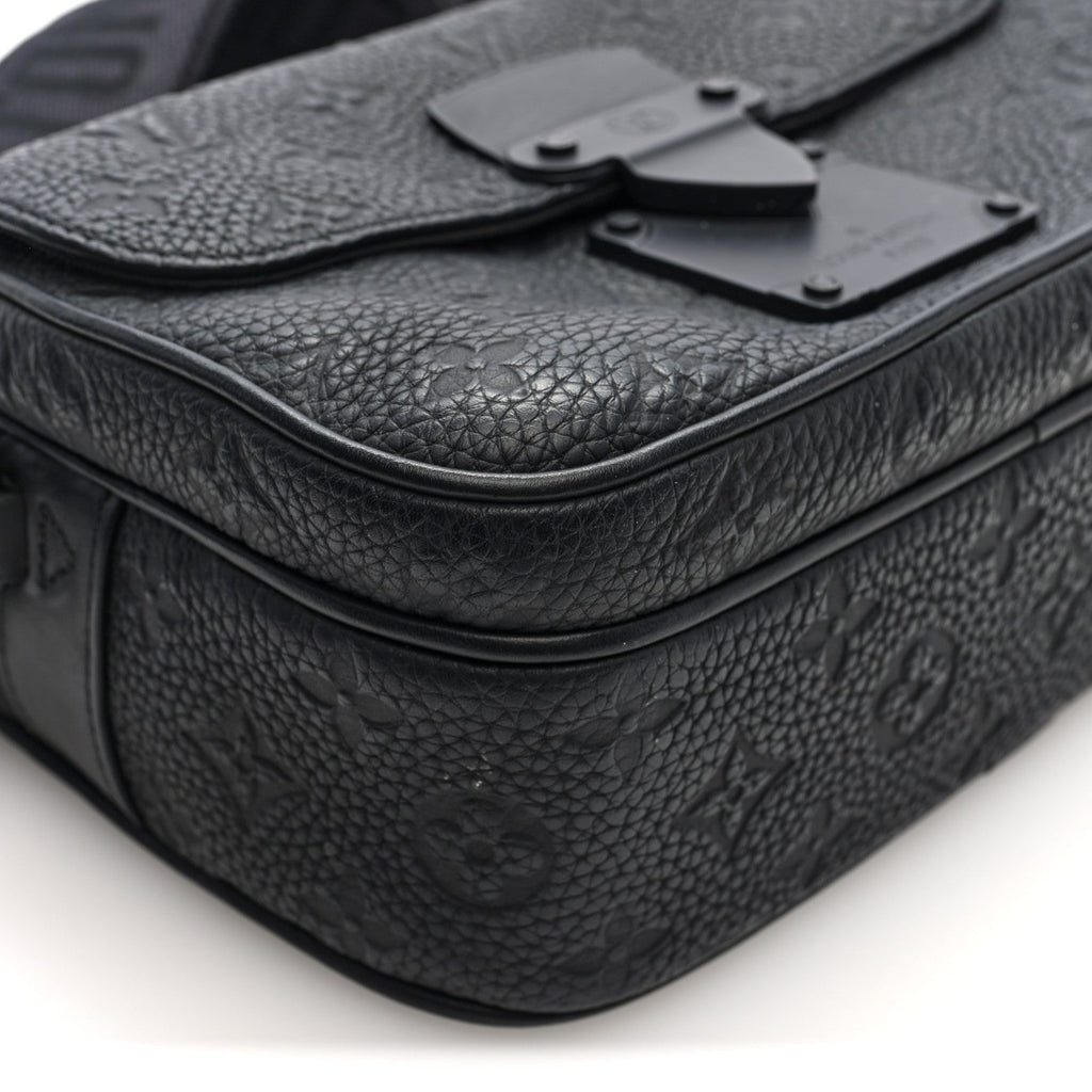 Louis Vuitton Taurillon Monogram S Lock Messenger Black