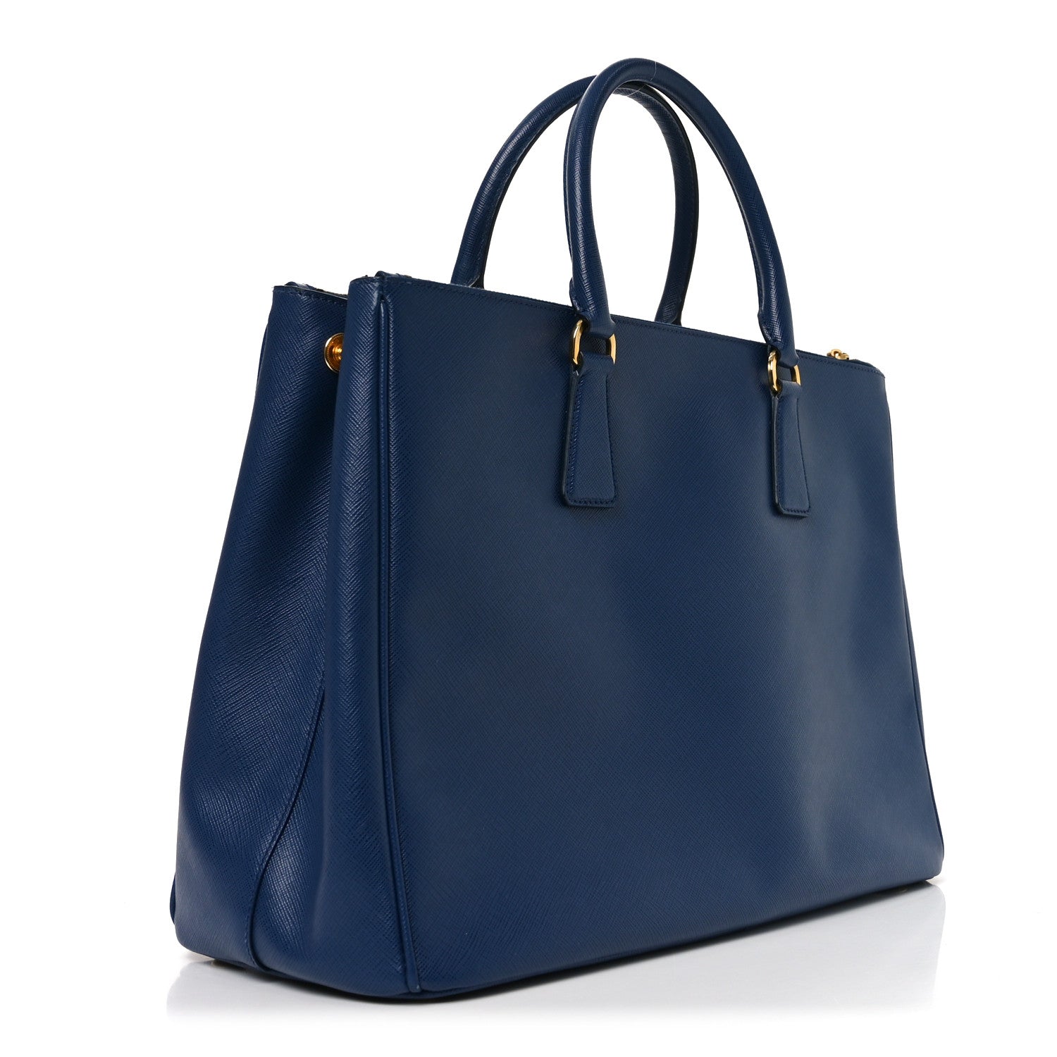 Prada Saffiano Lux Large Galleria Double Zip Tote Bluette