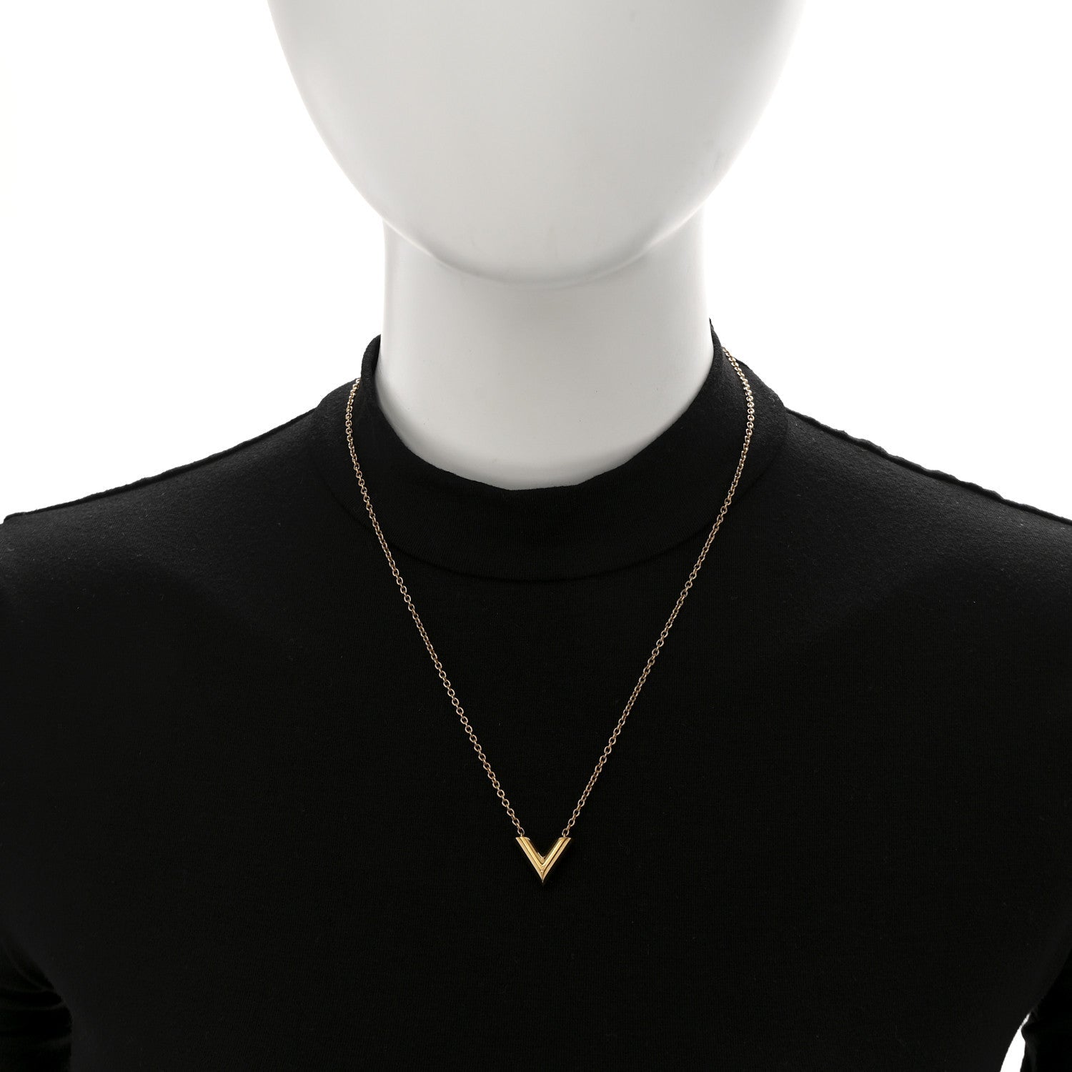 Louis Vuitton Essential V Necklace Gold