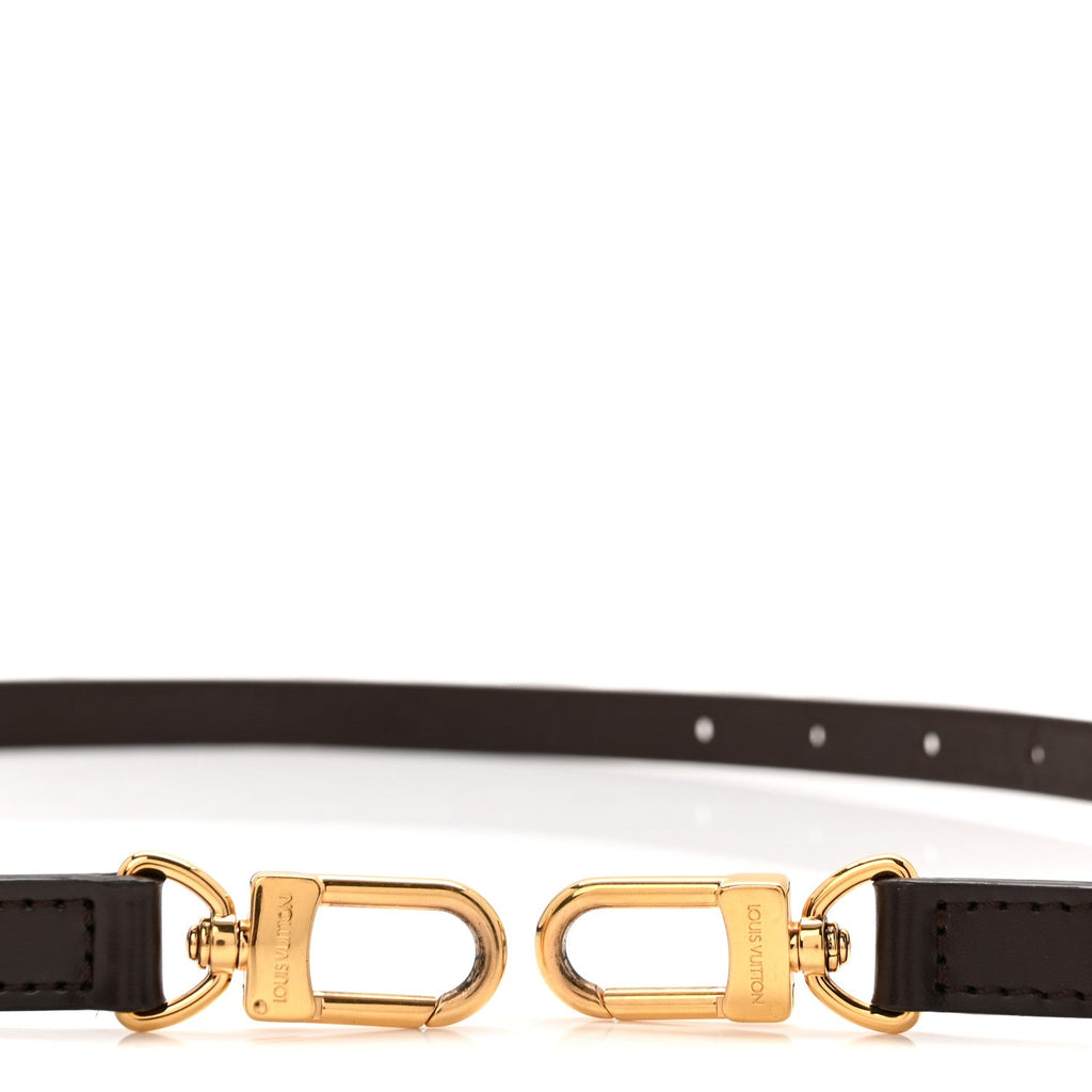 Louis Vuitton Calfskin 16mm Adjustable Shoulder Strap Brown
