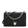 Christian Dior Grained Calfskin Medium Diorama Flap Bag Black