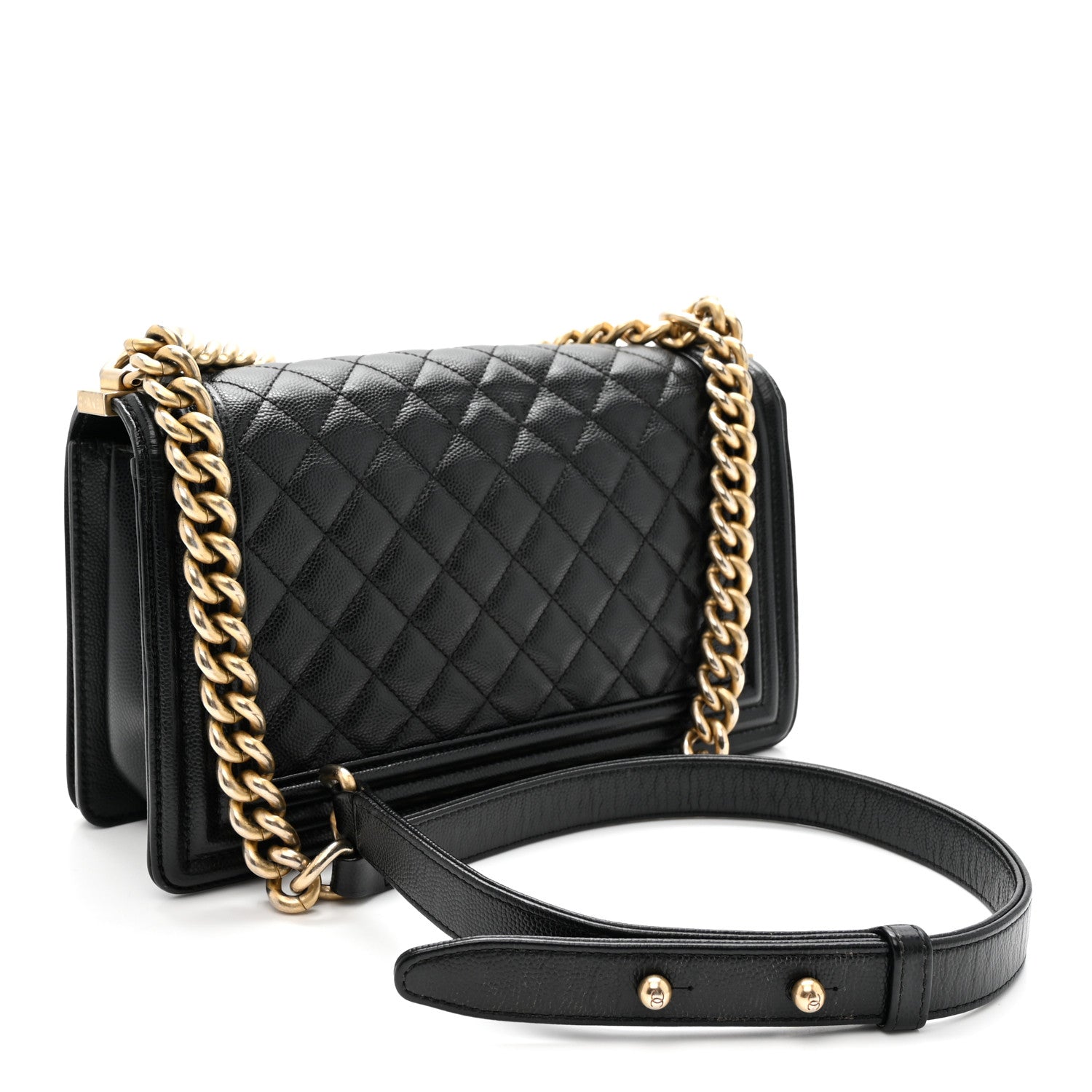 Chanel Caviar Quilted Medium Boy Flap Black