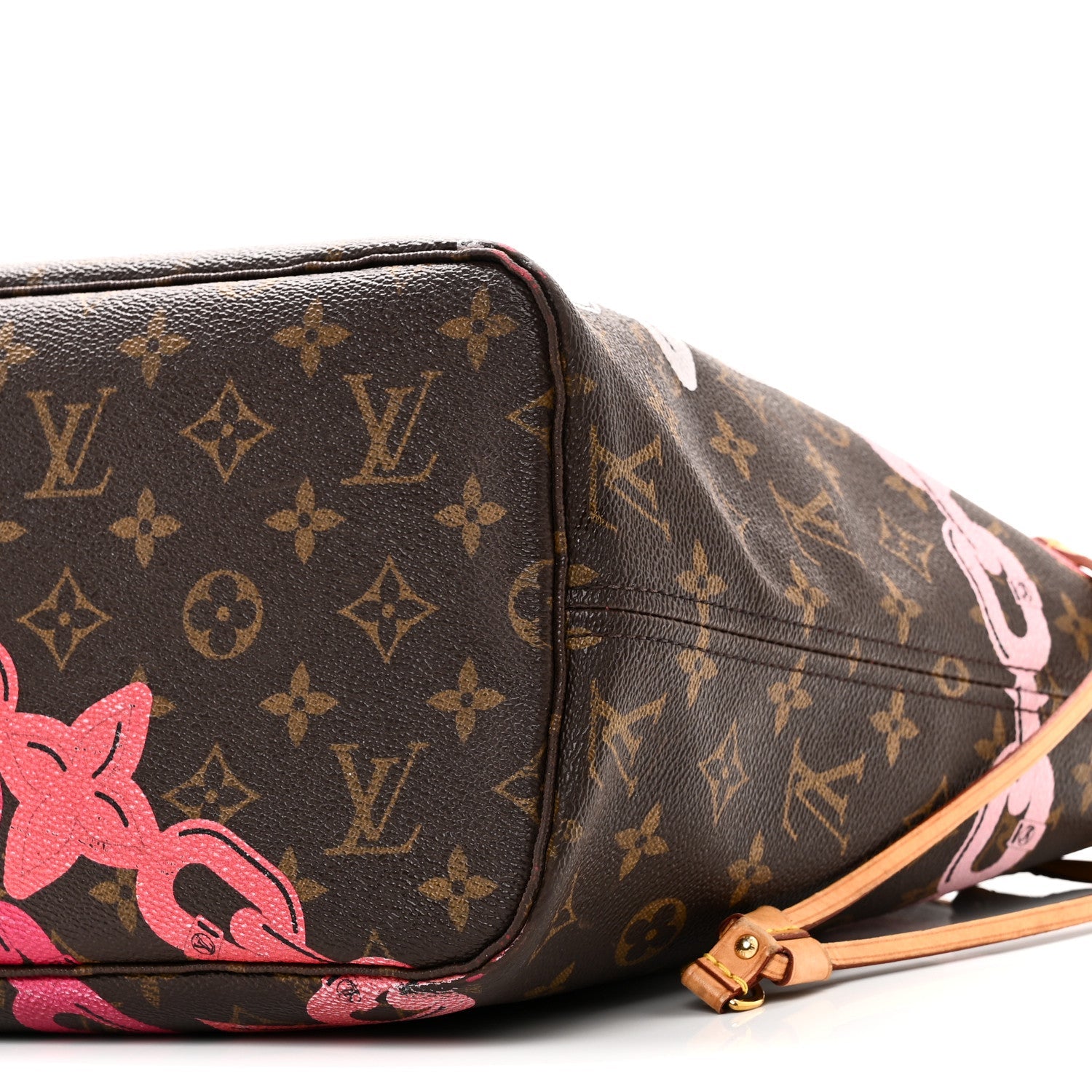 Louis Vuitton Monogram Bay Neverfull MM Rose Ballerine Poppy