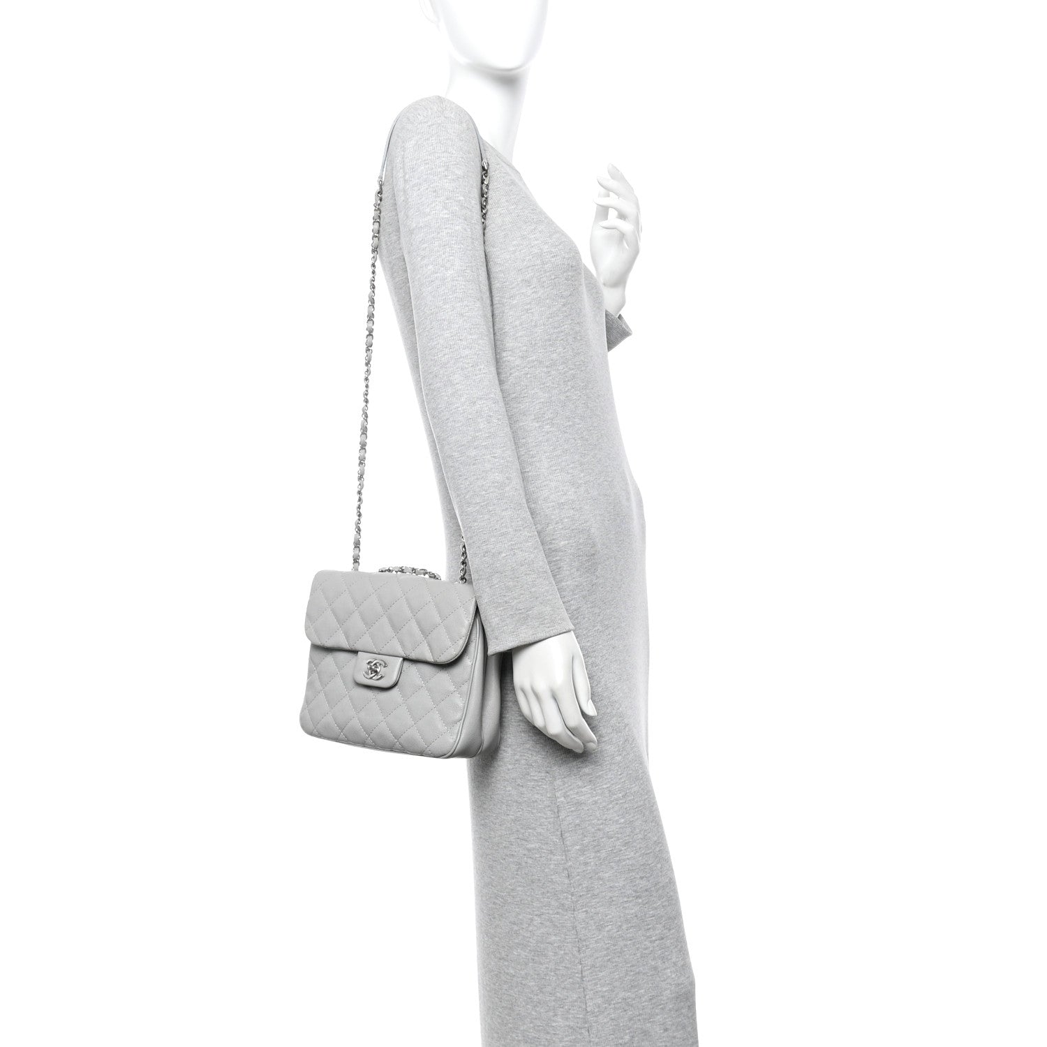 Chanel Caviar Quilted Medium Urban Companion Flap Grey