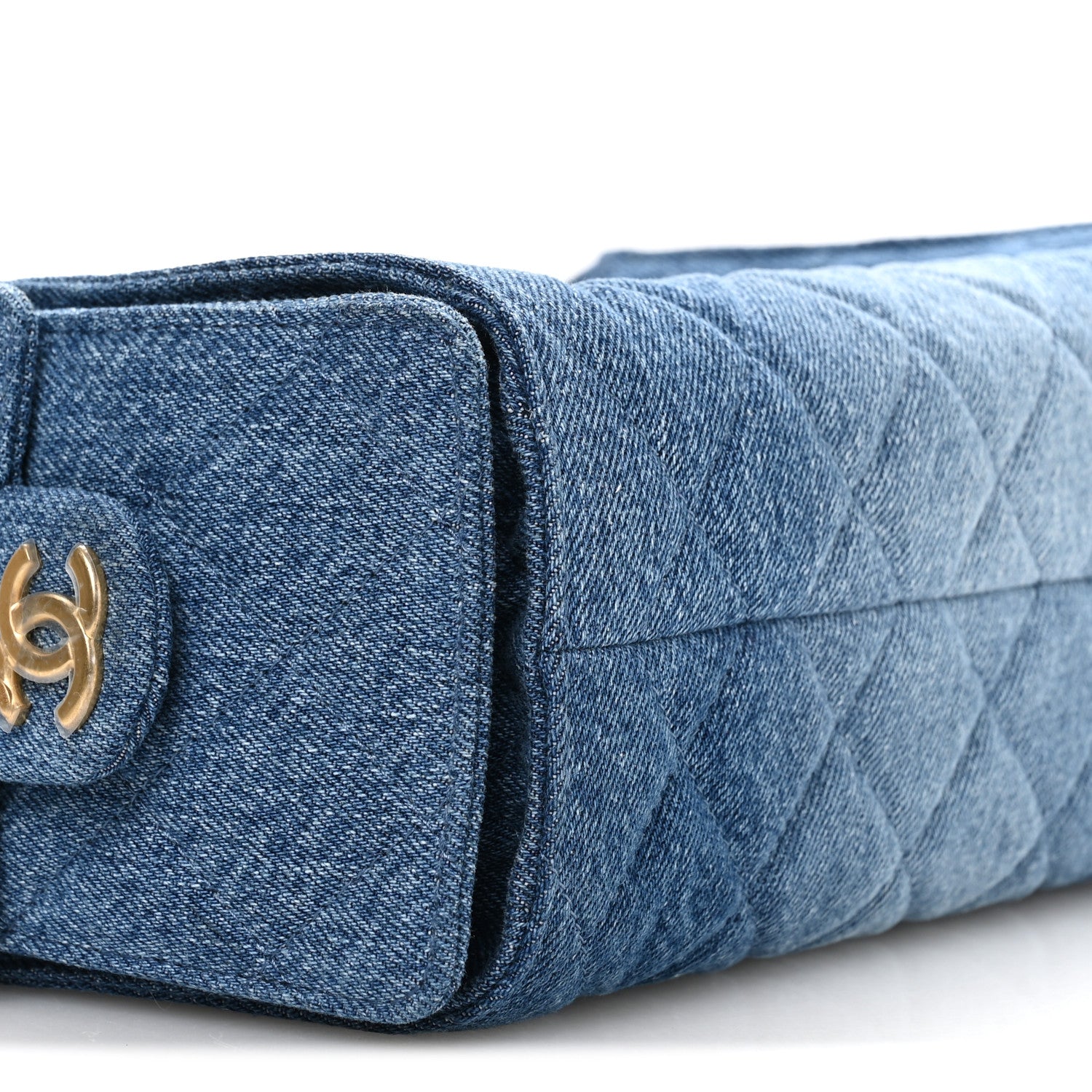 Chanel Washed Denim Quilted Mini Chanel 25 Handbag Blue
