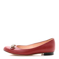 Gucci Calfskin Horsebit Ballerina Flats 35.5 Red