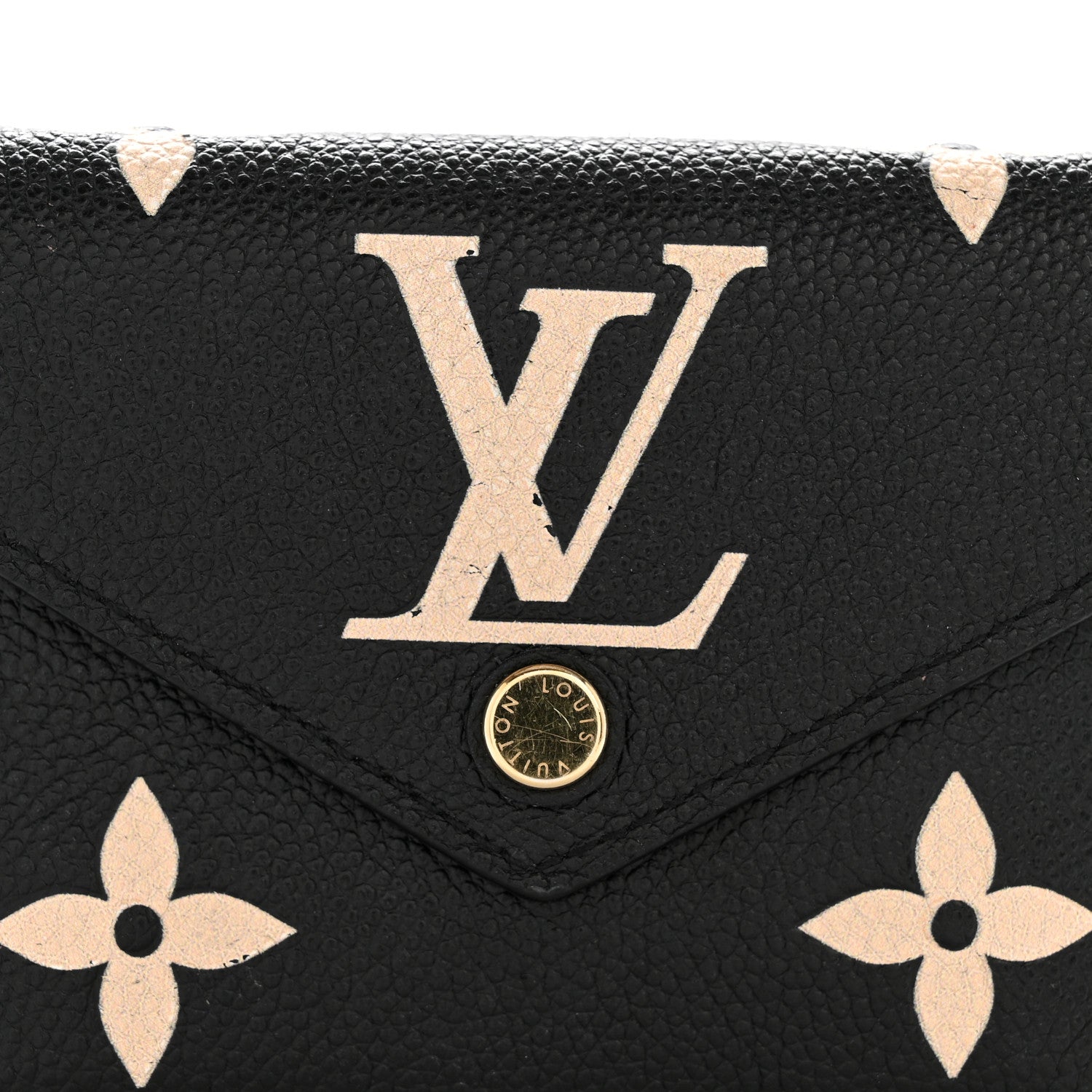 Louis Vuitton Empreinte Monogram Giant Victorine Wallet Black Beige