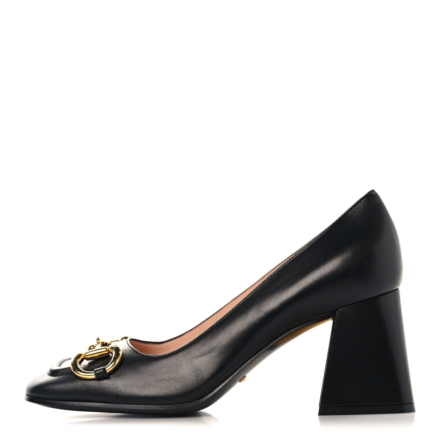 Gucci Malaga Kid Horsebit 75mm Pumps 38 Black