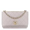 Chanel Lambskin Quilted Trendy CC Wallet On Chain WOC Lilac