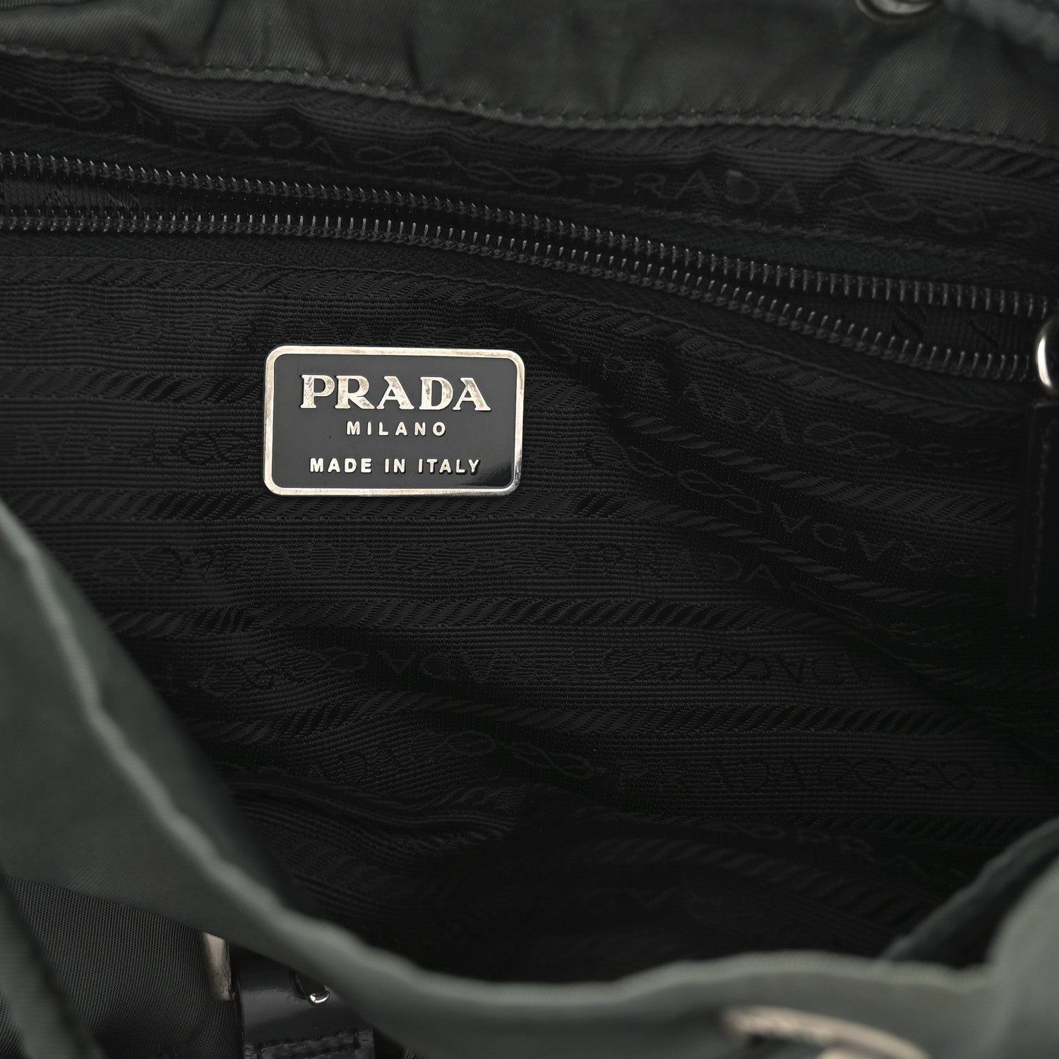 Prada Nylon Vela Medium Backpack Green