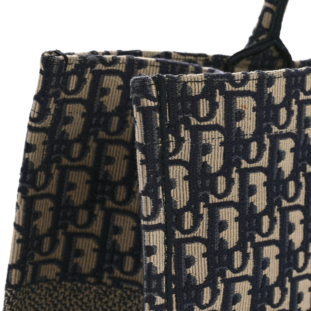 Christian Dior Oblique Large Book Tote Blue Multicolor