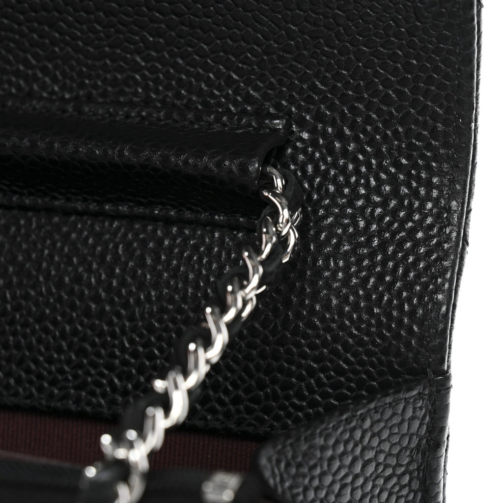 Chanel Caviar Quilted Wallet on Chain WOC Black
