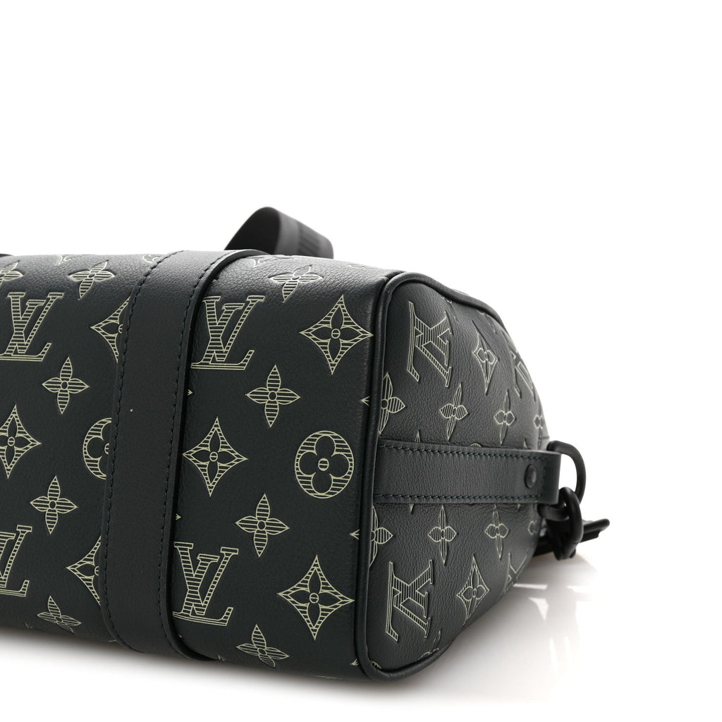 Louis Vuitton Monogram Shadow City Keepall Forest Green