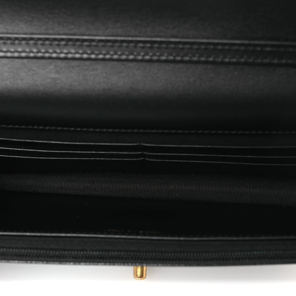 Chanel Pearly Caviar Quilted Fit For You Wallet On Chain WOC Black