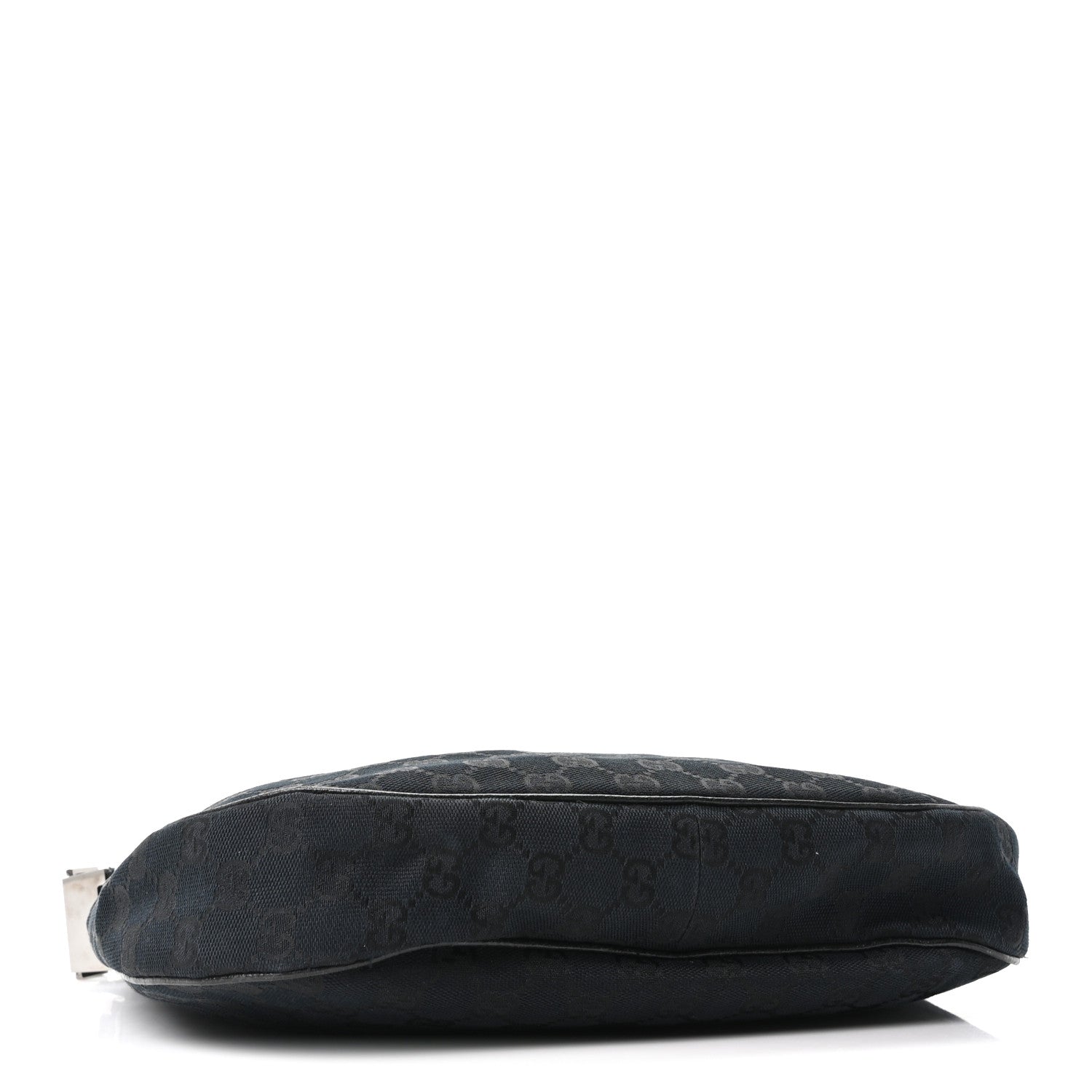 Gucci Monogram Medium Half Moon Hobo Black