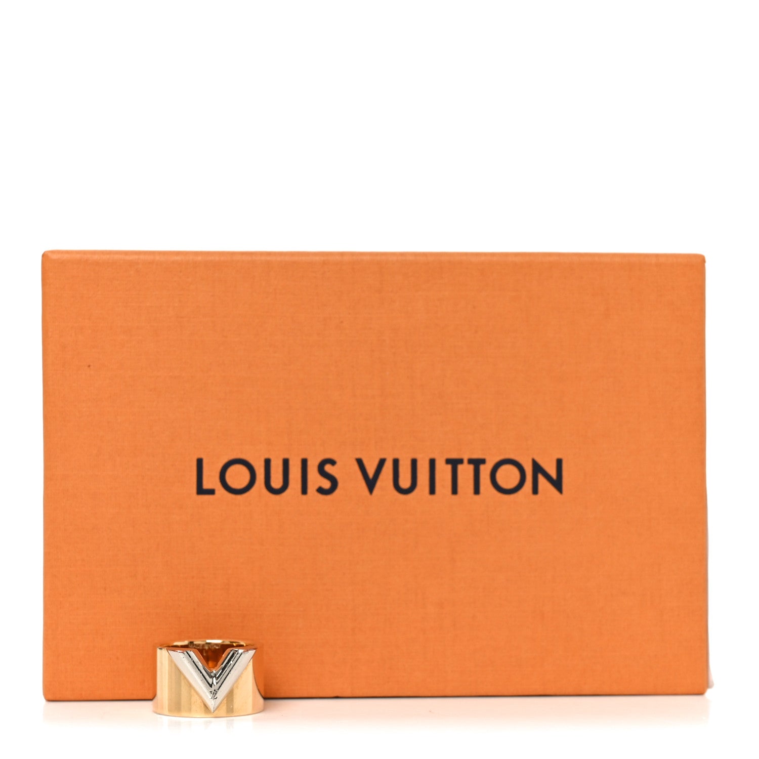 Louis Vuitton Brass Essential V Ring L 57 8 Gold Silver