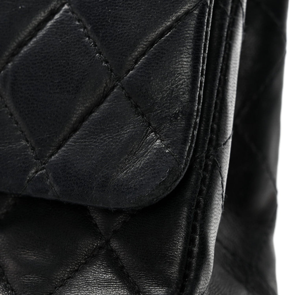 Chanel Lambskin Quilted Small Double Flap Black