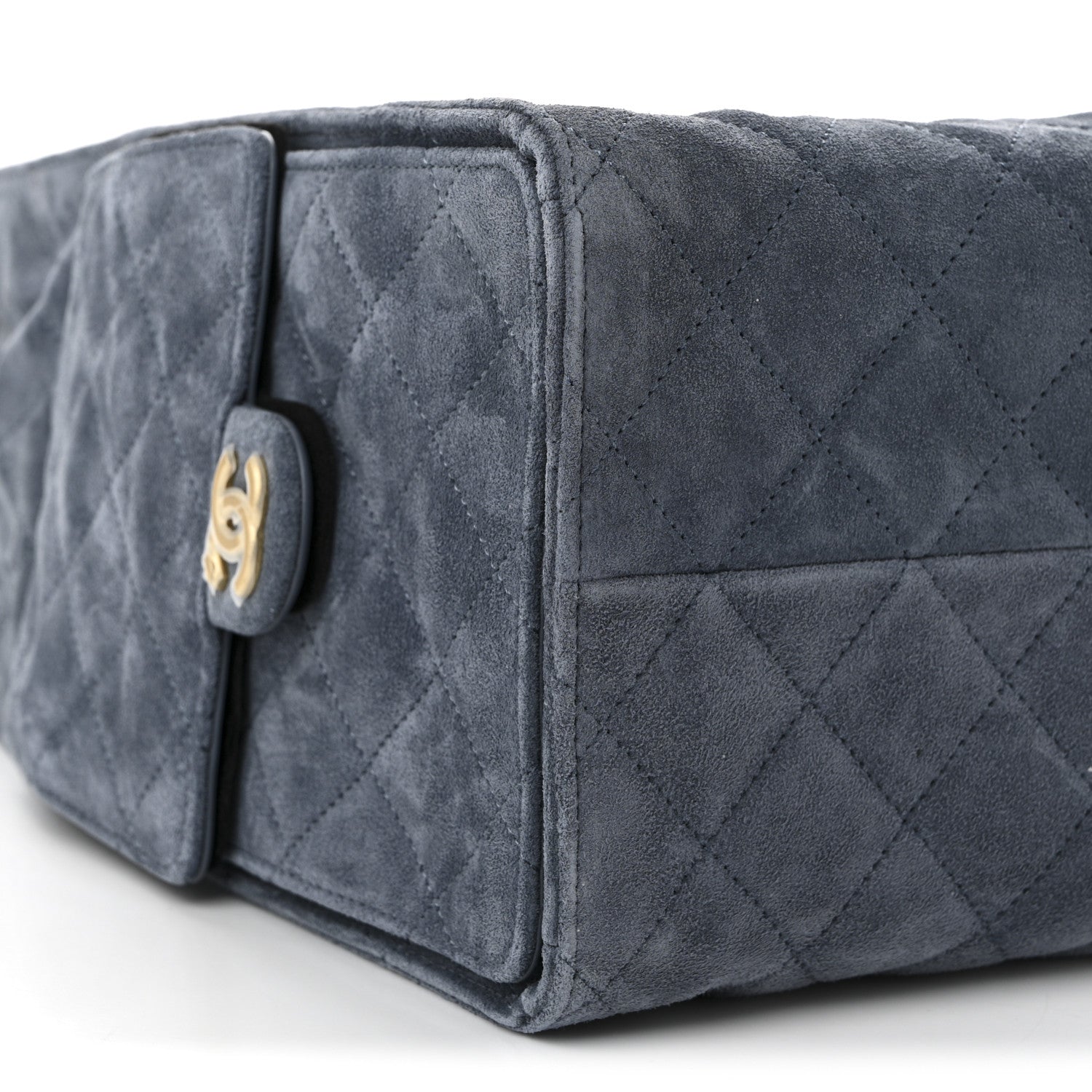 Chanel Suede Quilted Medium Chanel 25 Handbag Blue