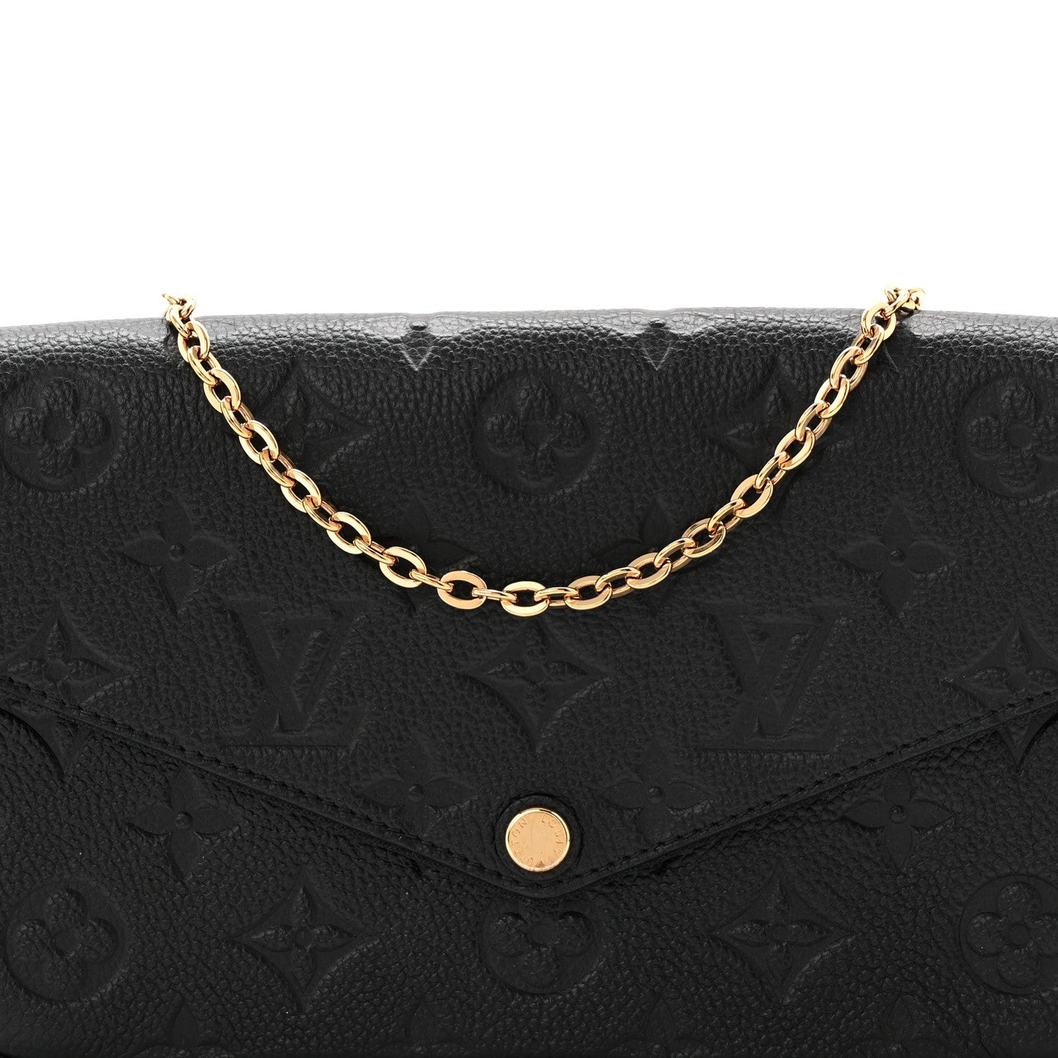 Louis Vuitton Empreinte Pochette Felicie Chain Wallet Black