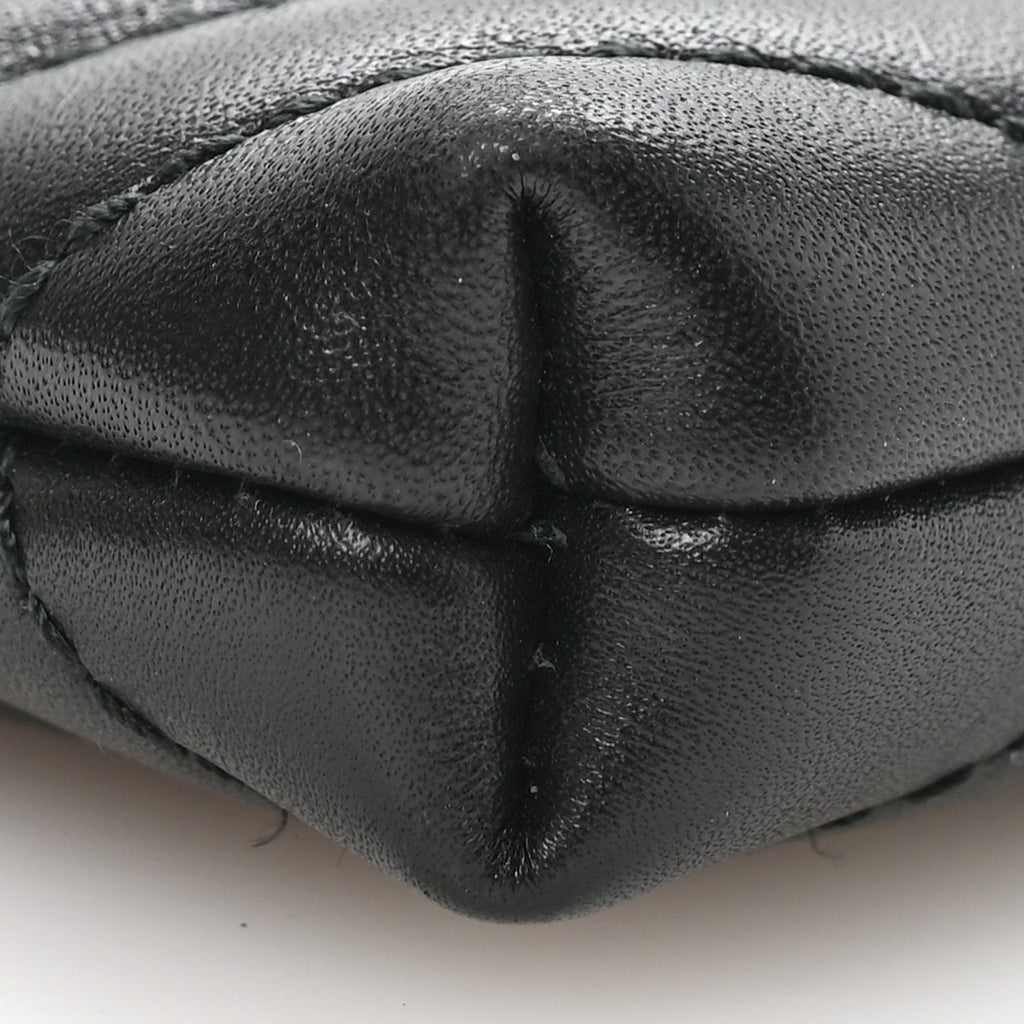 Gucci Calfskin Matelasse Mini GG Marmont Chain Bag Black