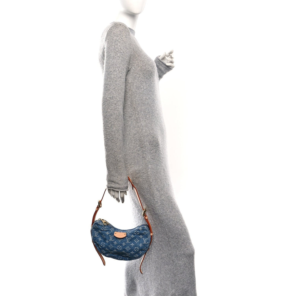 Louis Vuitton Monogram Denim Croissant MM Blue
