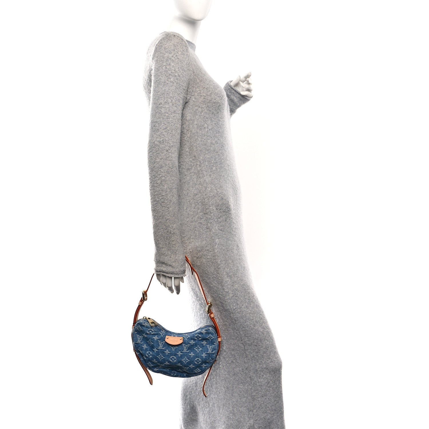 Louis Vuitton Monogram Denim Croissant MM Blue