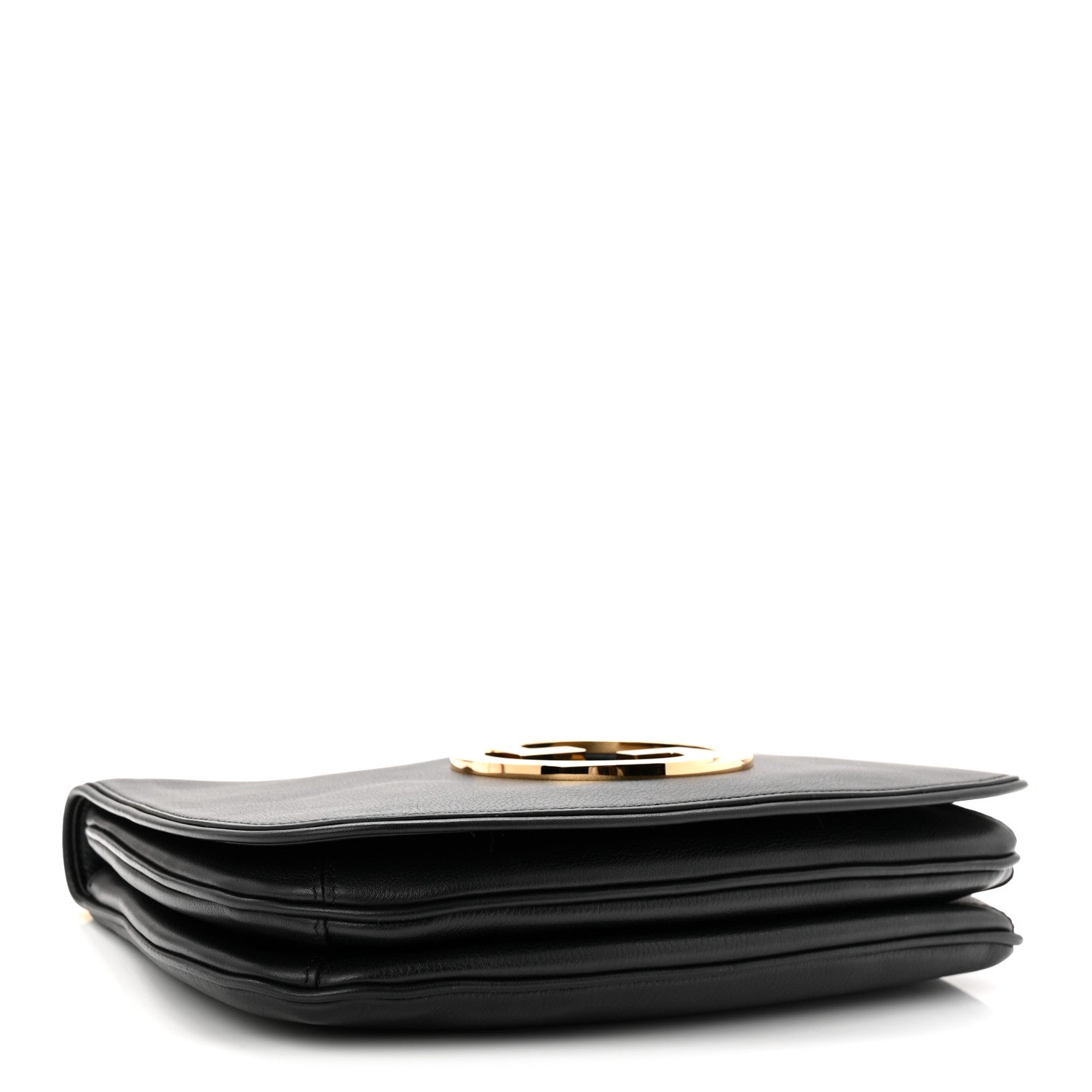 Gucci Roxy Calfskin Web Medium Studded Blondie Shoulder Flap Bag Black