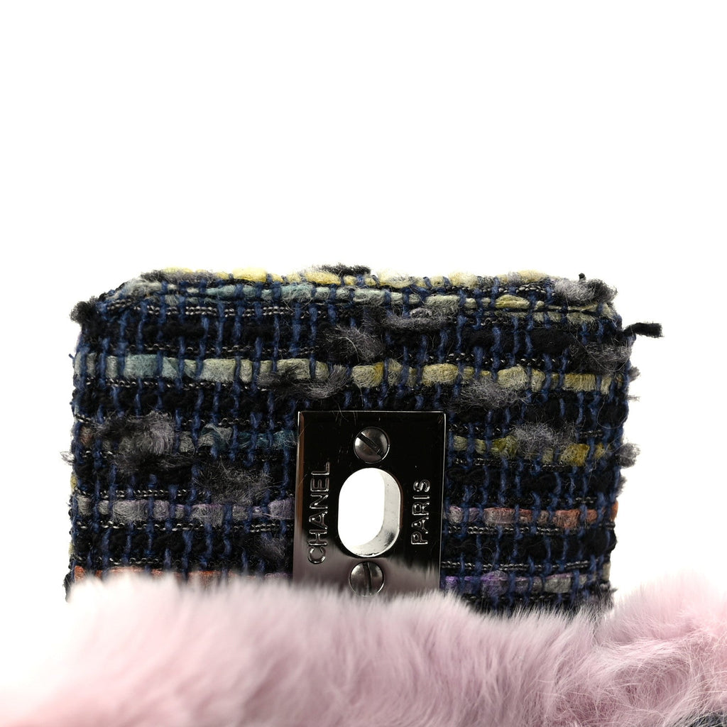 Chanel Rabbit Fur Tweed Small Fantasy Flap Lilac