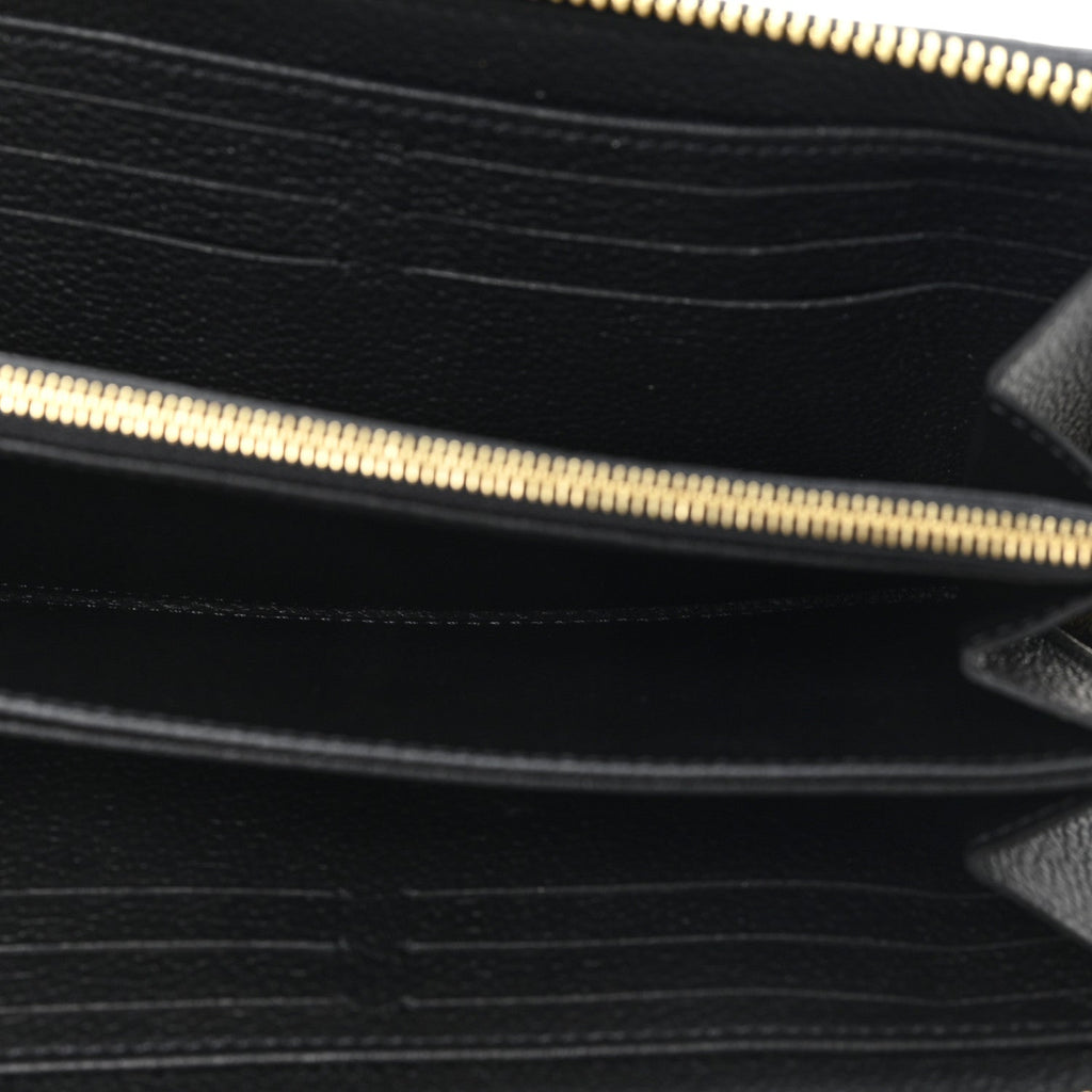 Louis Vuitton Empreinte Monogram Giant Zippy Wallet Black Beige