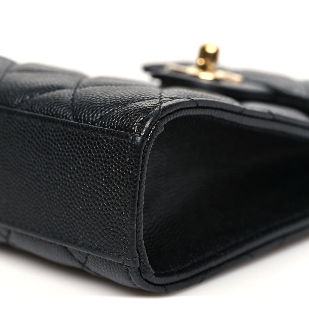 Chanel Caviar Quilted Classic Phone Holder Black