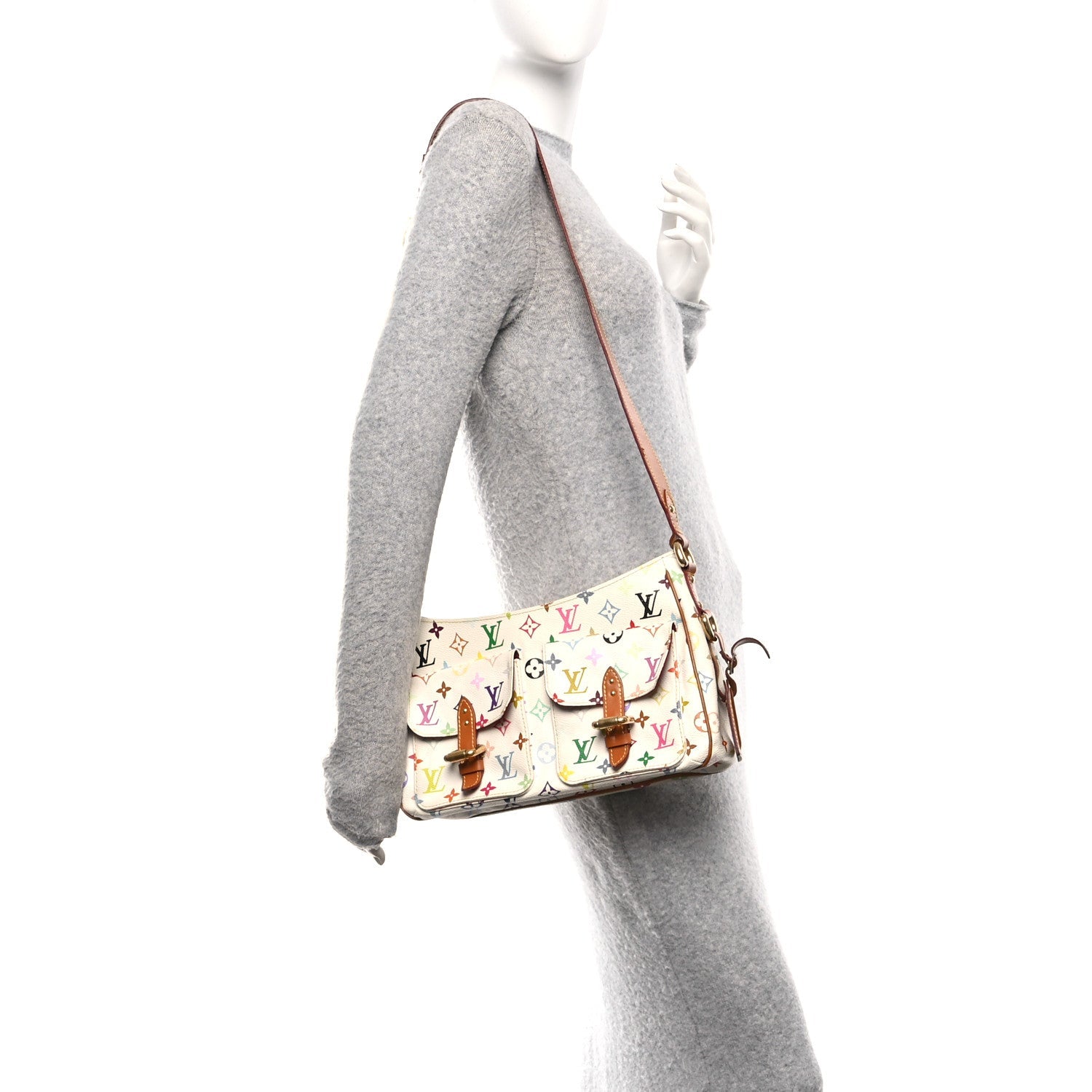 Louis Vuitton Monogram Multicolor Lodge GM White