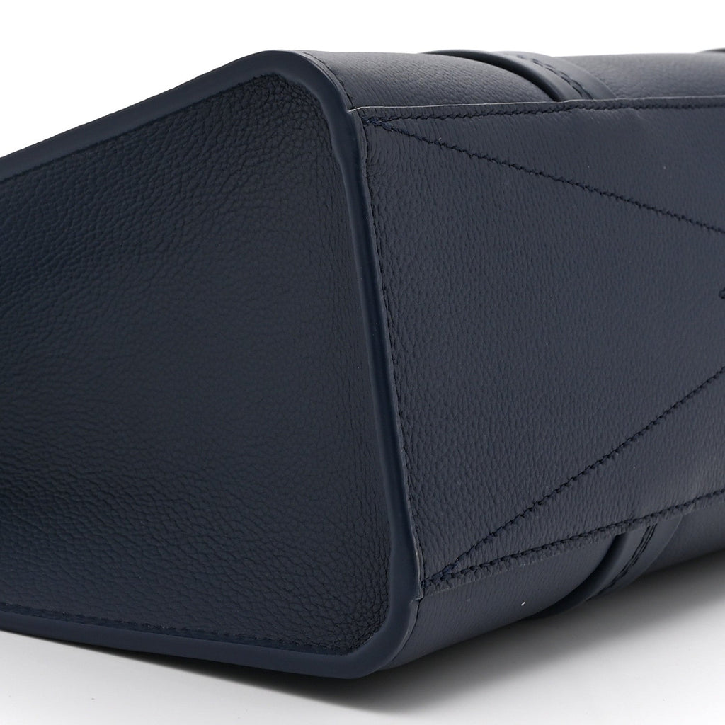 Louis Vuitton Grained Calfskin LV Aerogram Tote Navy