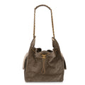Chanel Suede Quilted Medium Chanel 25 Handbag Grey
