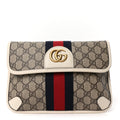 Gucci GG Supreme Monogram Web Small Ophidia Belt Bag 90 36 Beige Ebony White