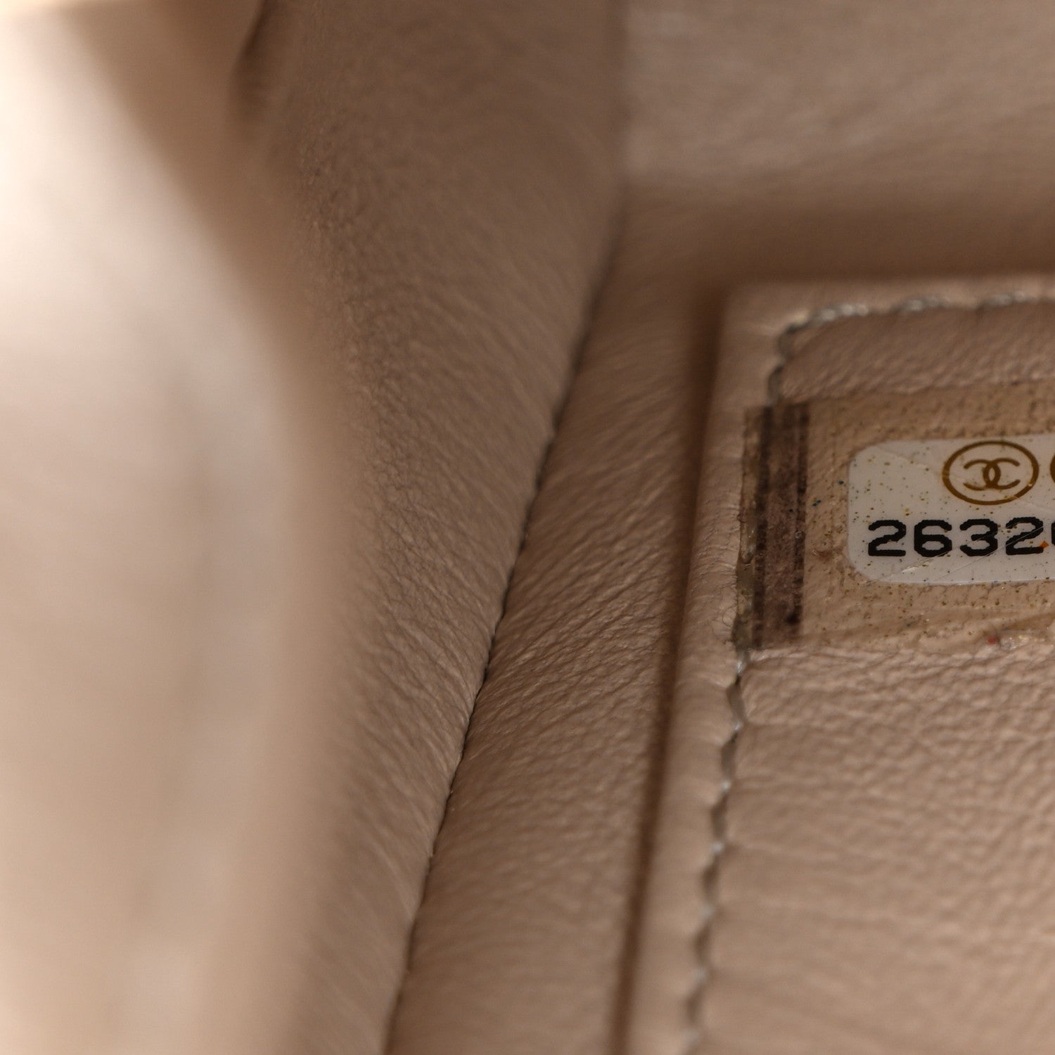 Chanel Calfskin Chevron Quilted Large Medal Flap Light Beige