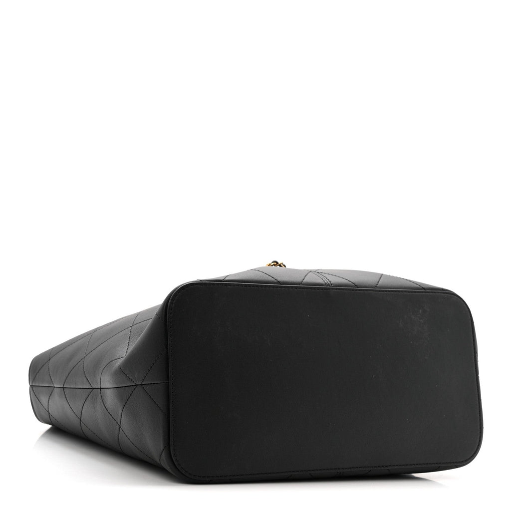 Chanel Calfskin Quilted Large Shopping Bag Black