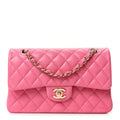Chanel Caviar Quilted Small Double Flap Pink