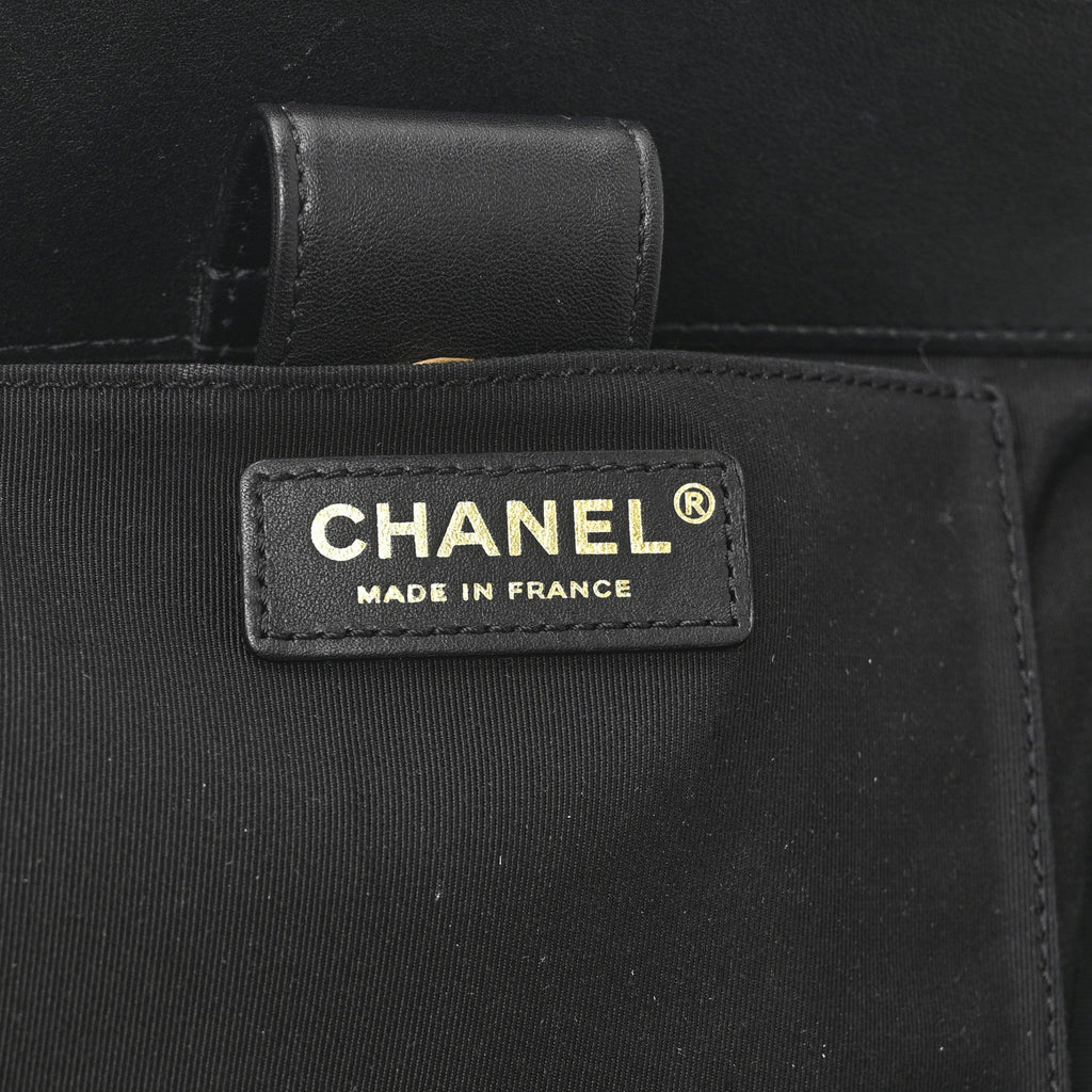 Chanel Calfskin Quilted CC Chain Accordion Tote Black