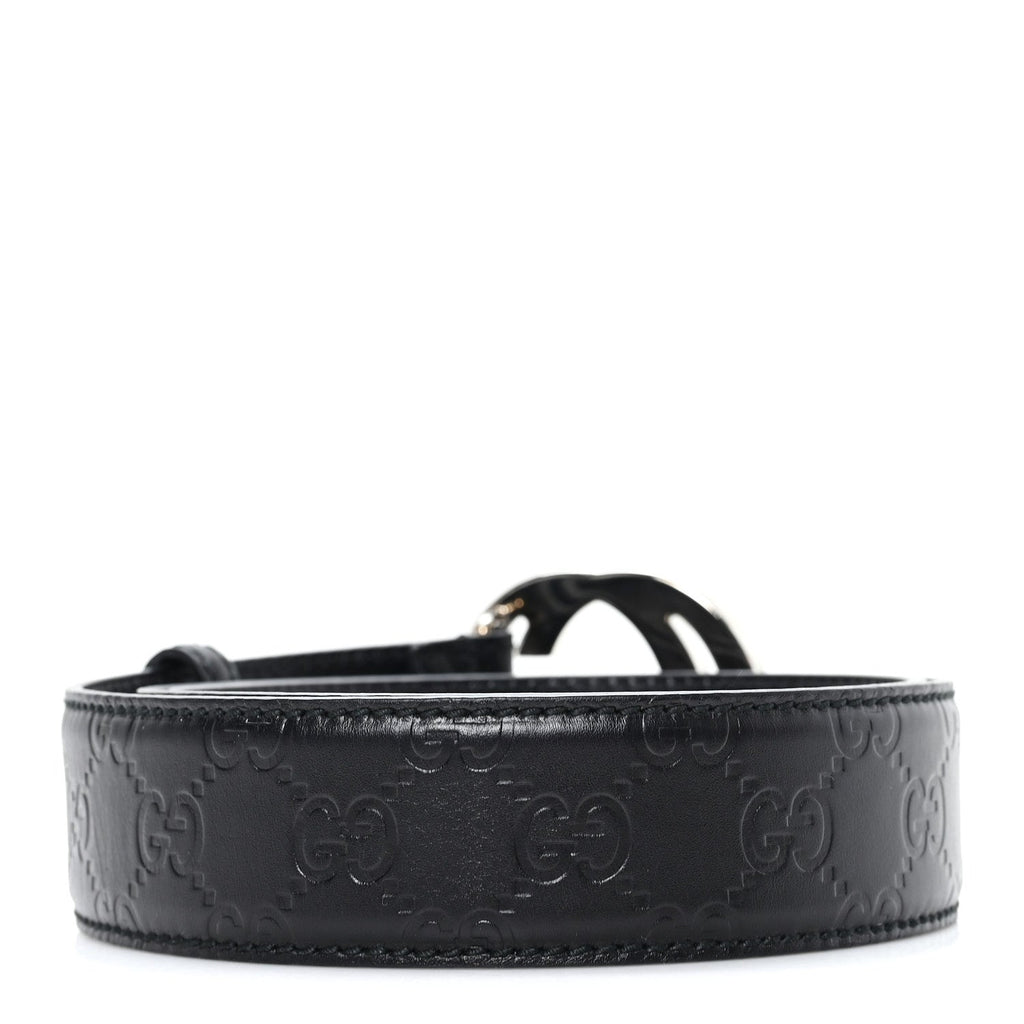 Gucci Guccissima Interlocking G Belt 85 34 Black