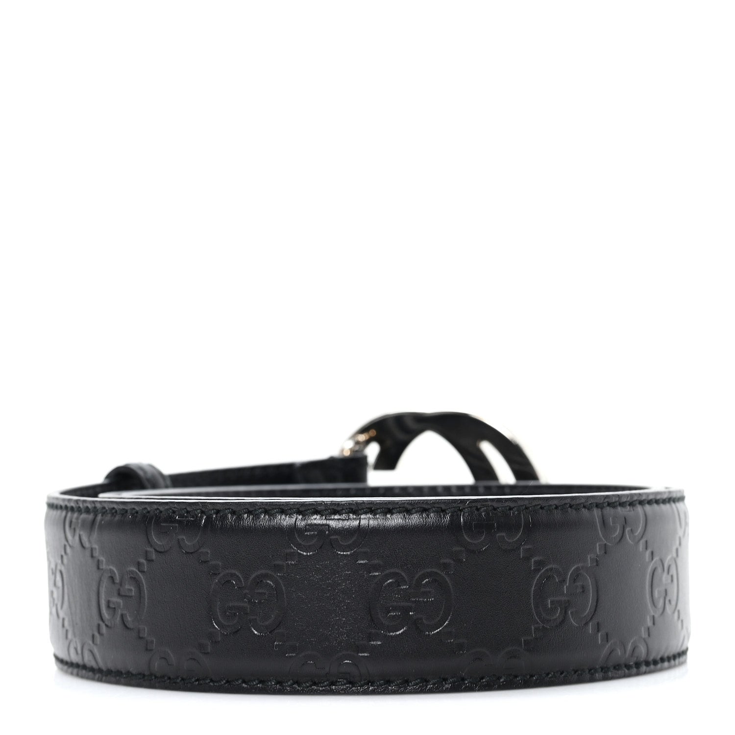 Gucci Guccissima Interlocking G Belt 85 34 Black