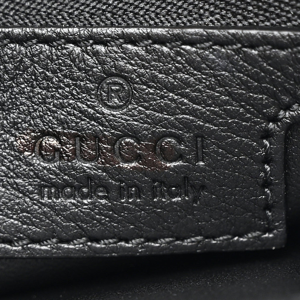 Gucci Roxy Calfskin Blondie Chain Shoulder Flap Bag Black