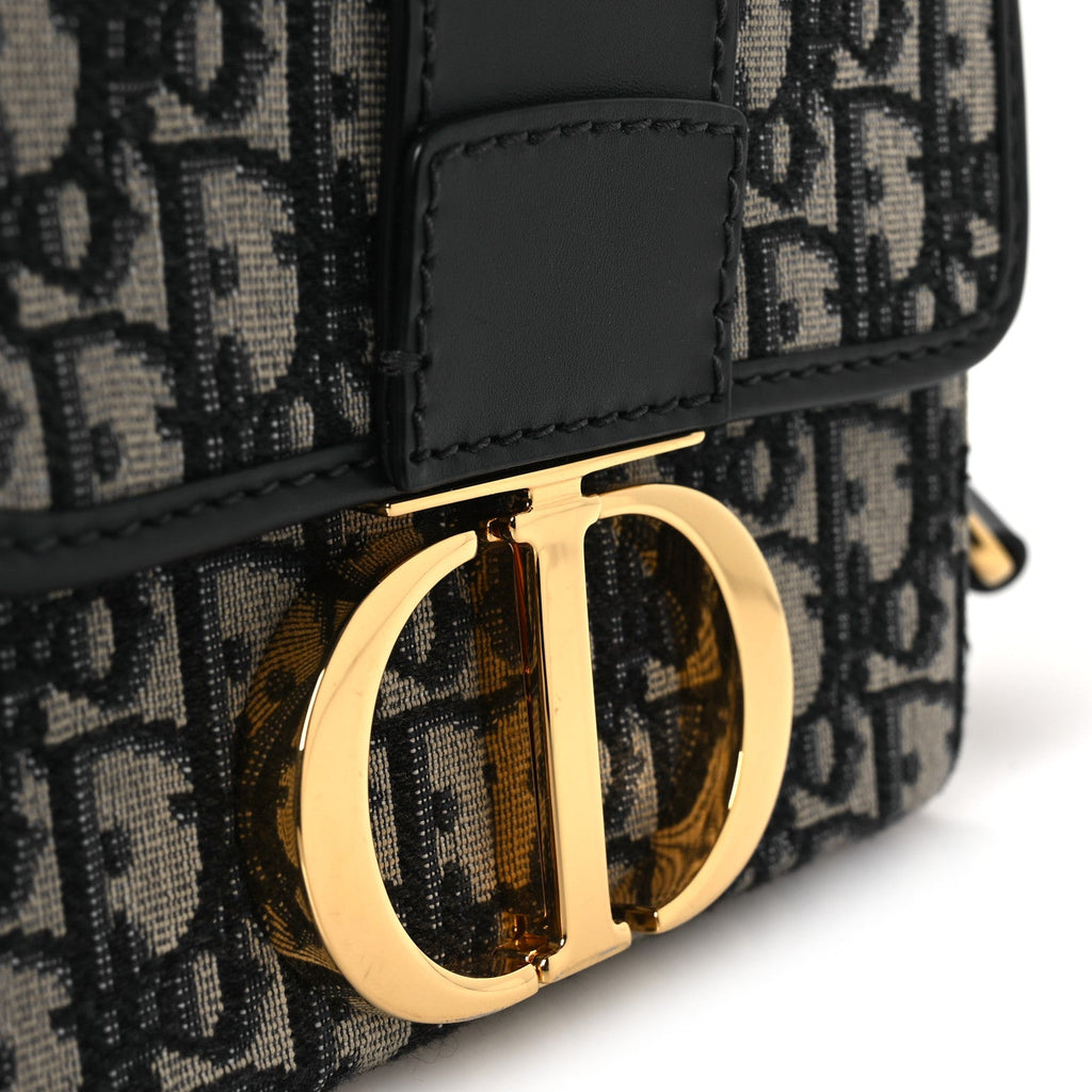 Christian Dior Oblique 30 Montaigne Box Bag Blue