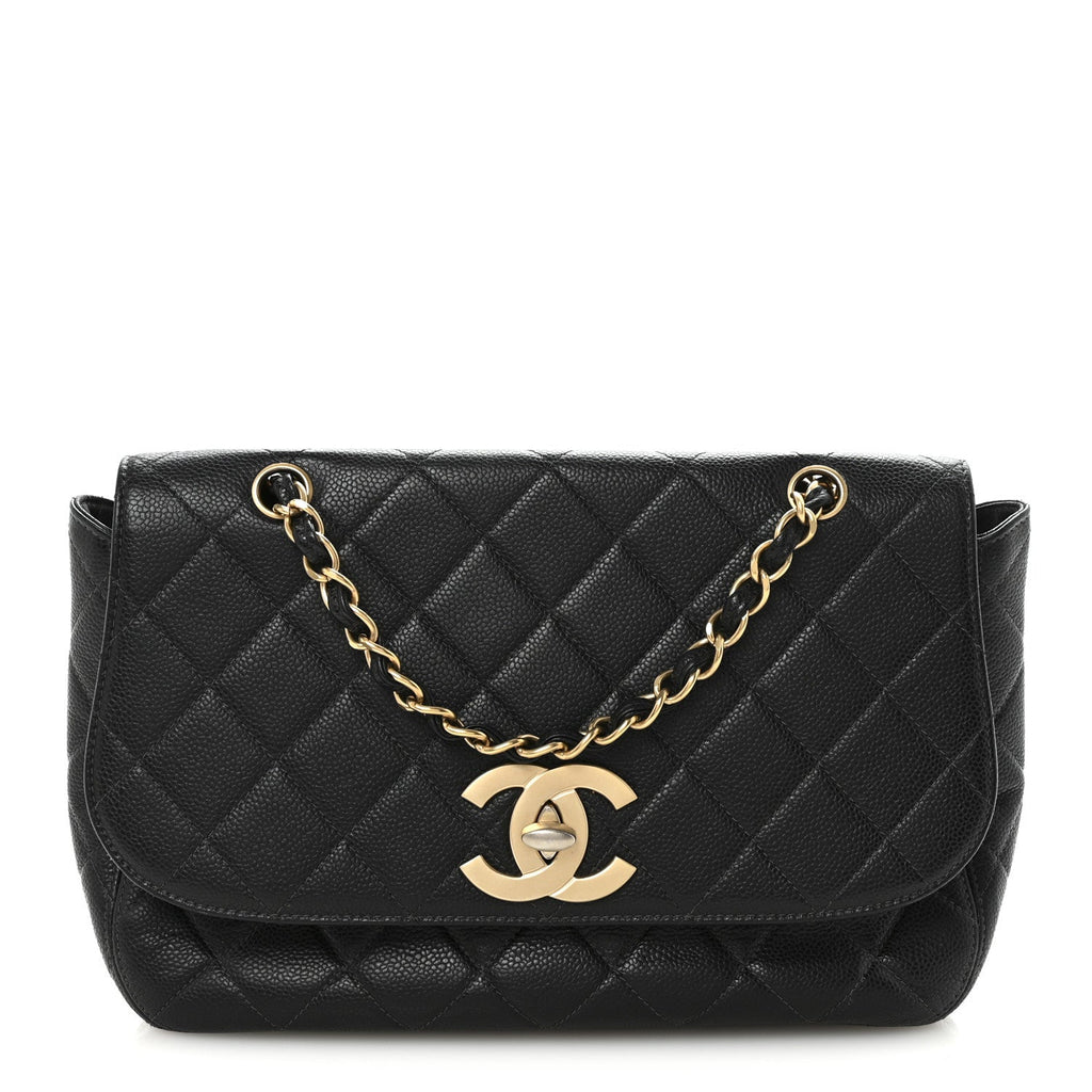 Chanel Caviar Quilted Jumbo Single Flap Black