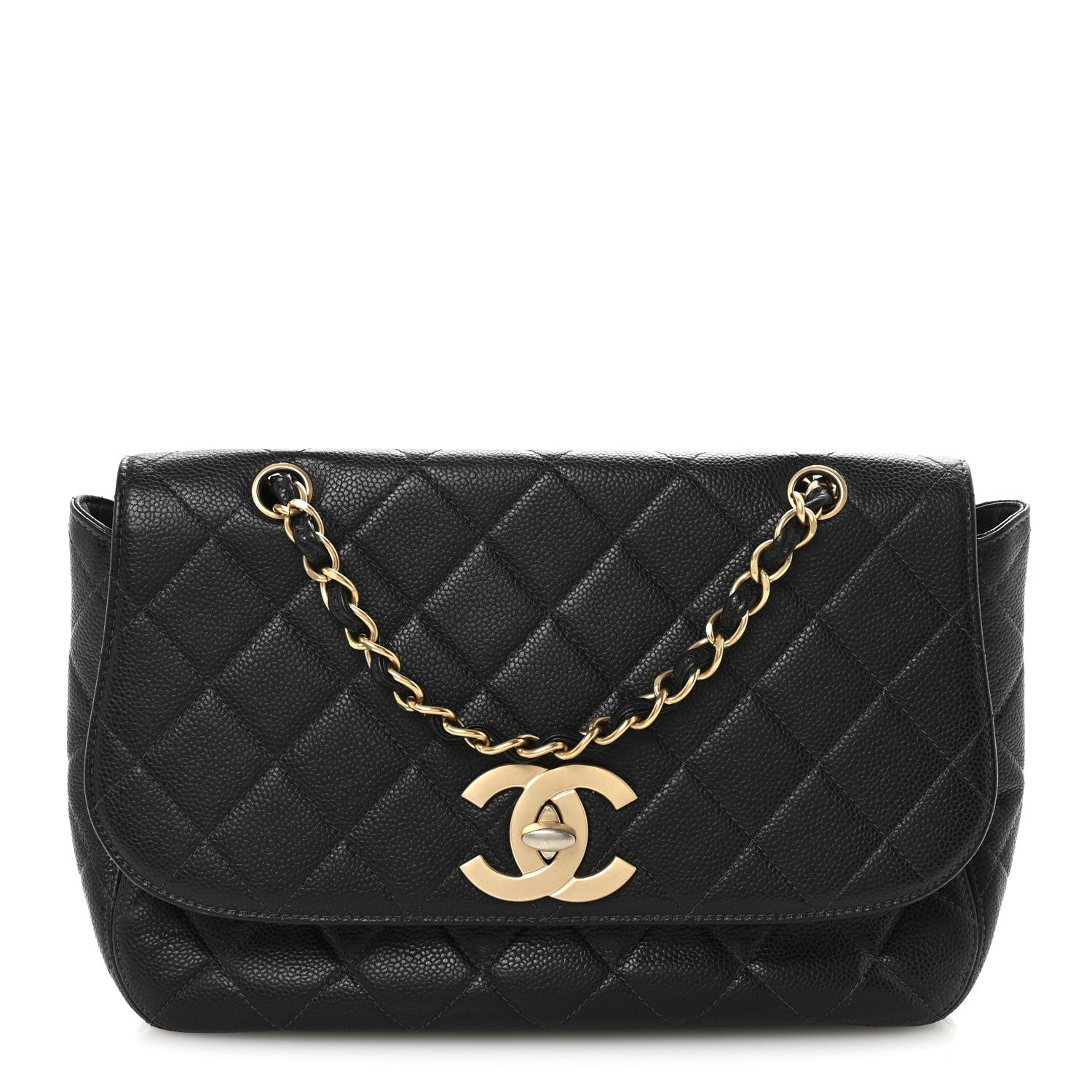 Chanel Caviar Quilted Jumbo Single Flap Black