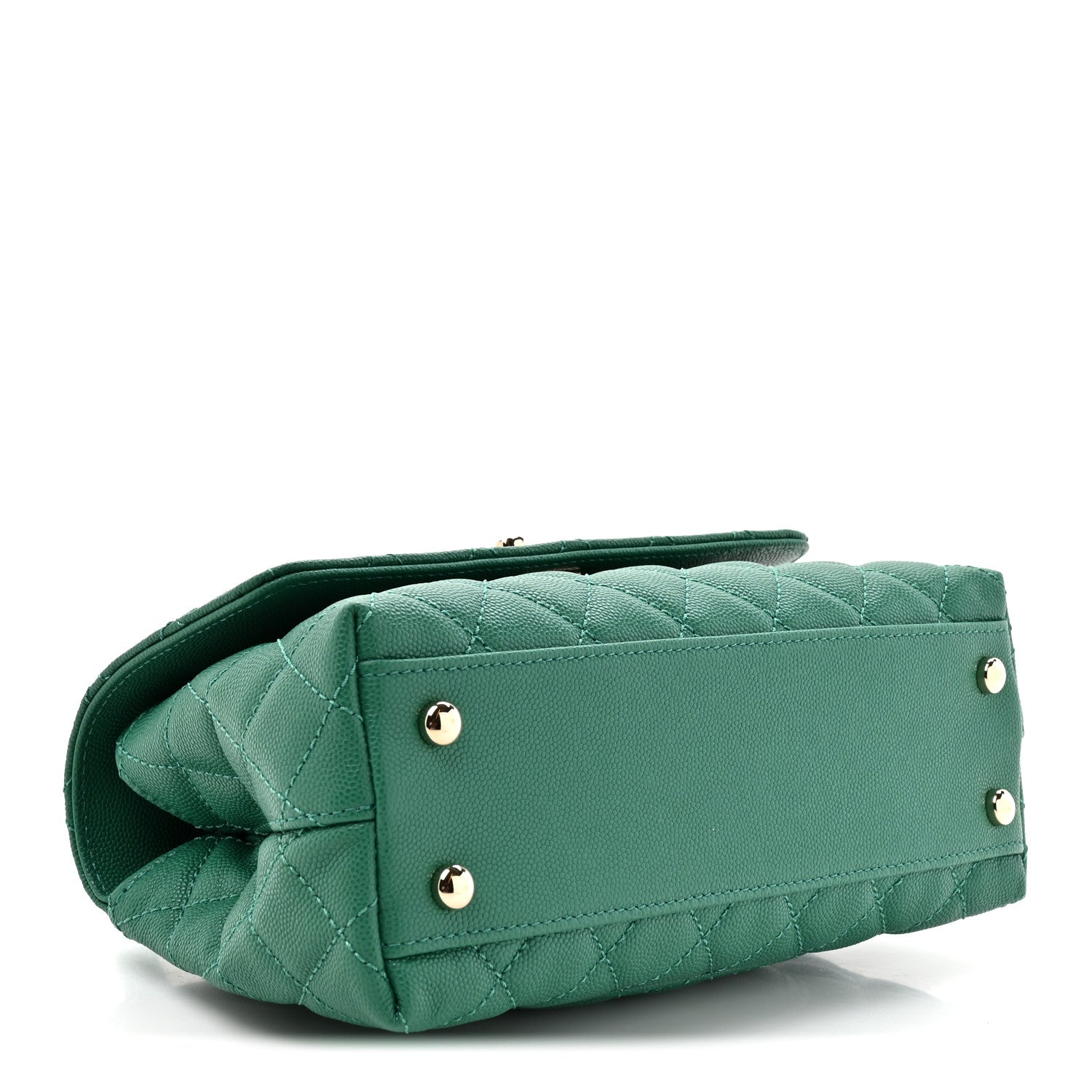 Chanel Caviar Quilted Mini Coco Handle Flap Green