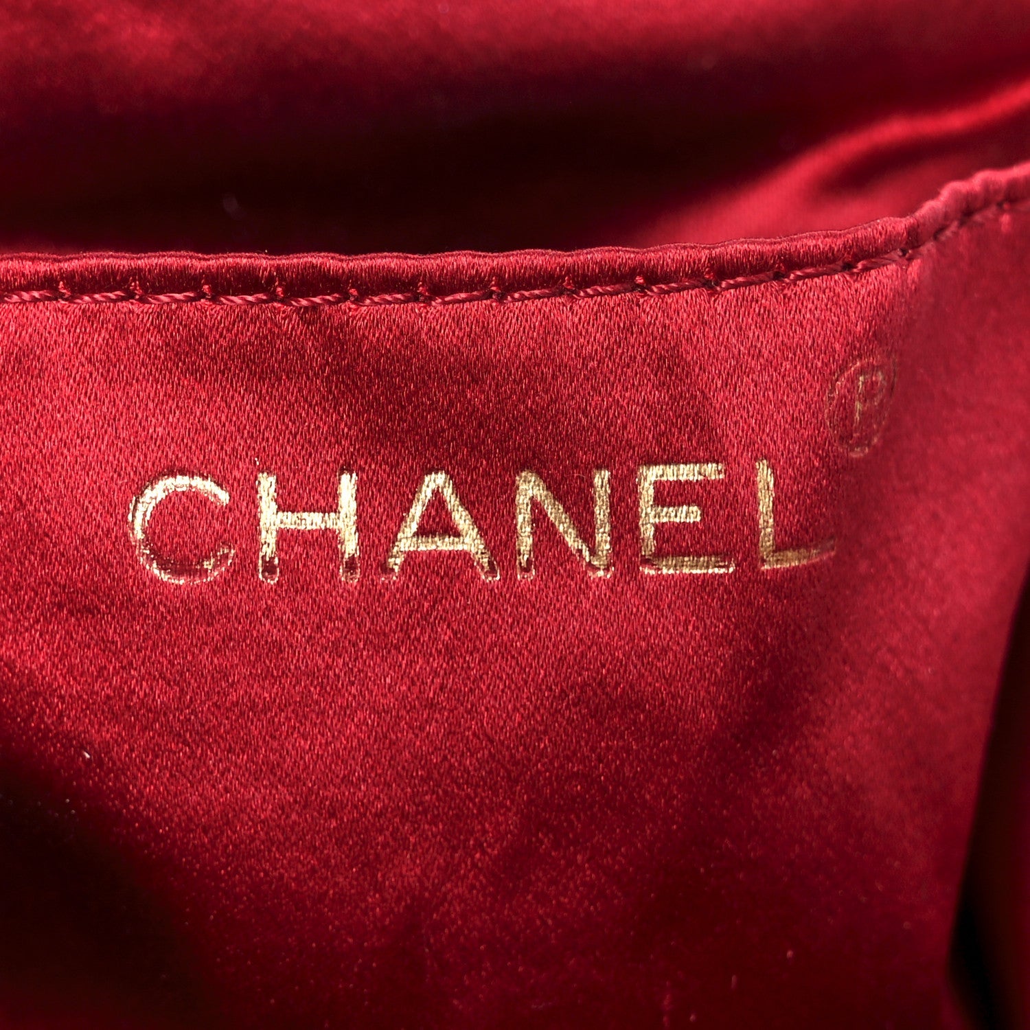 Chanel Satin Quilted CC Kisslock Clutch Red