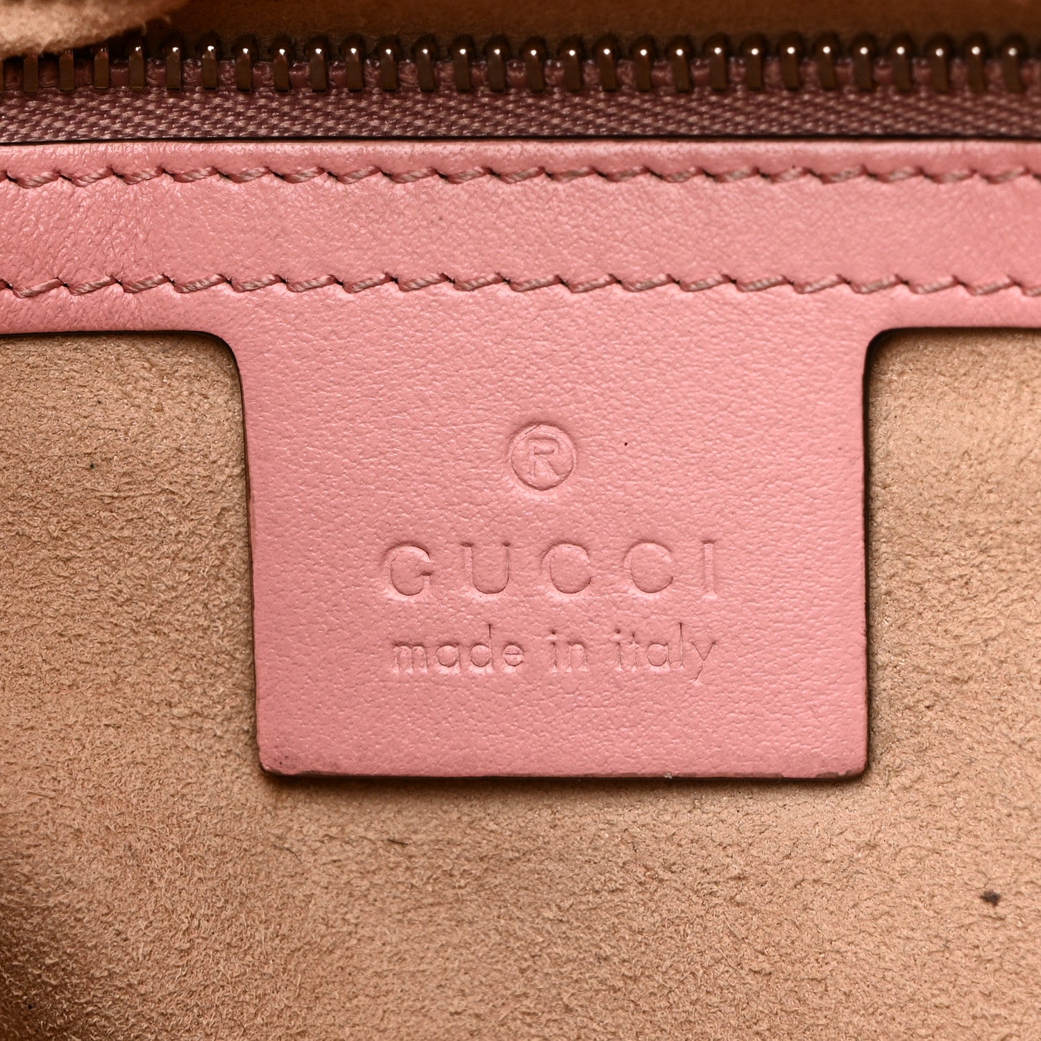 Gucci Calfskin Matelasse Small GG Marmont Shoulder Bag Wild Rose