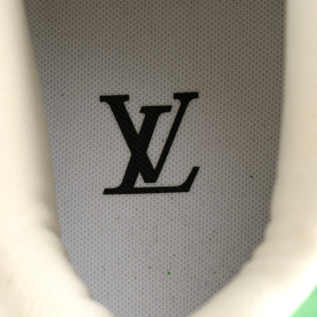 Louis Vuitton X NIKE AIR FORCE 1 Calfskin Monogram Mens Low Top Sneakers 8 Green