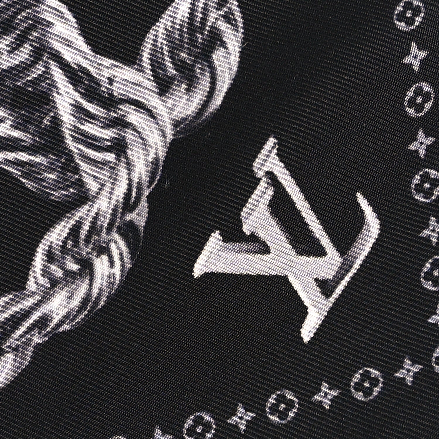 Louis Vuitton Silk LV Dynasty Brooch Square Scarf Black